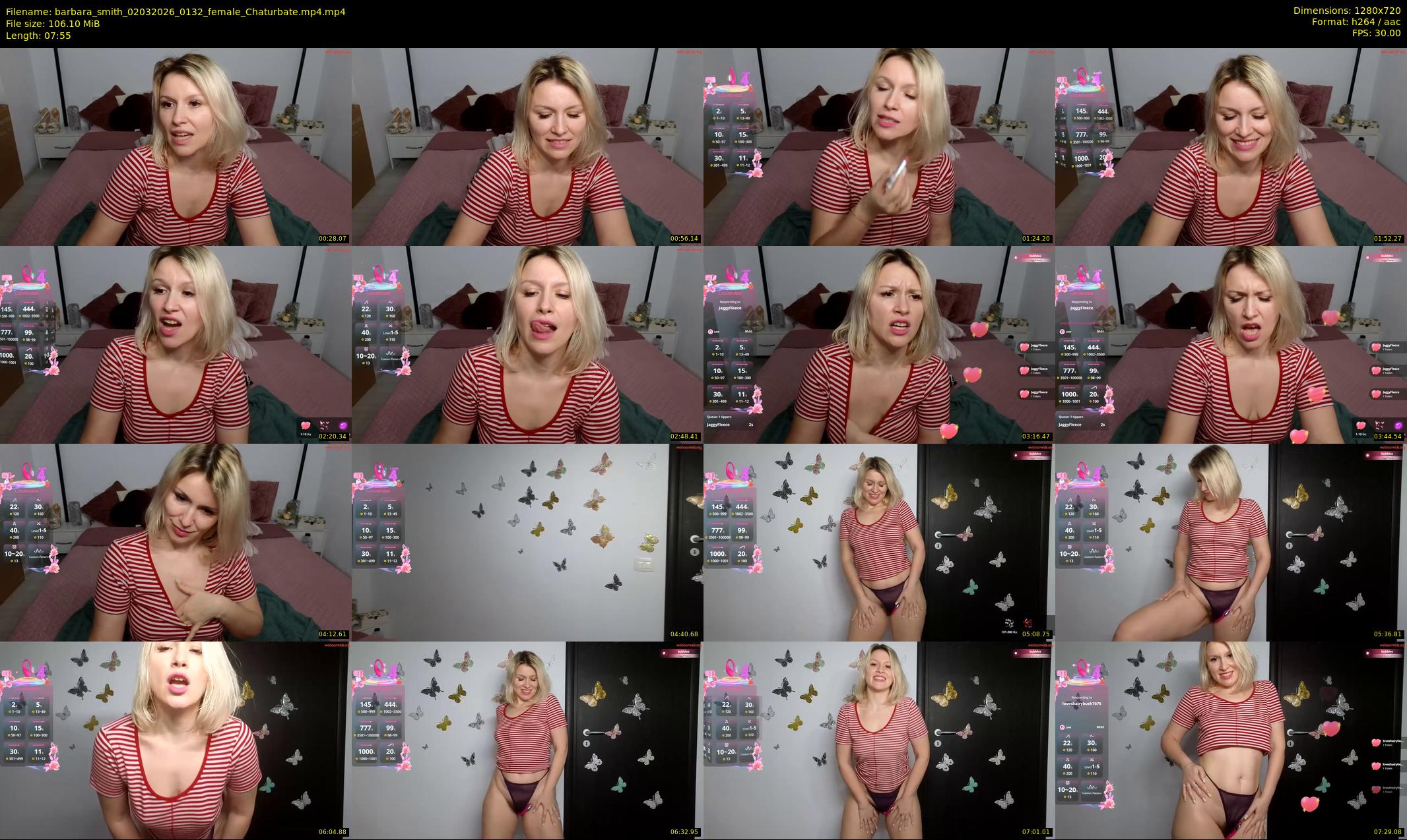 barbara_smith — 8 minute Chaturbate female cam show recording, 720p, Mar 2, 2026