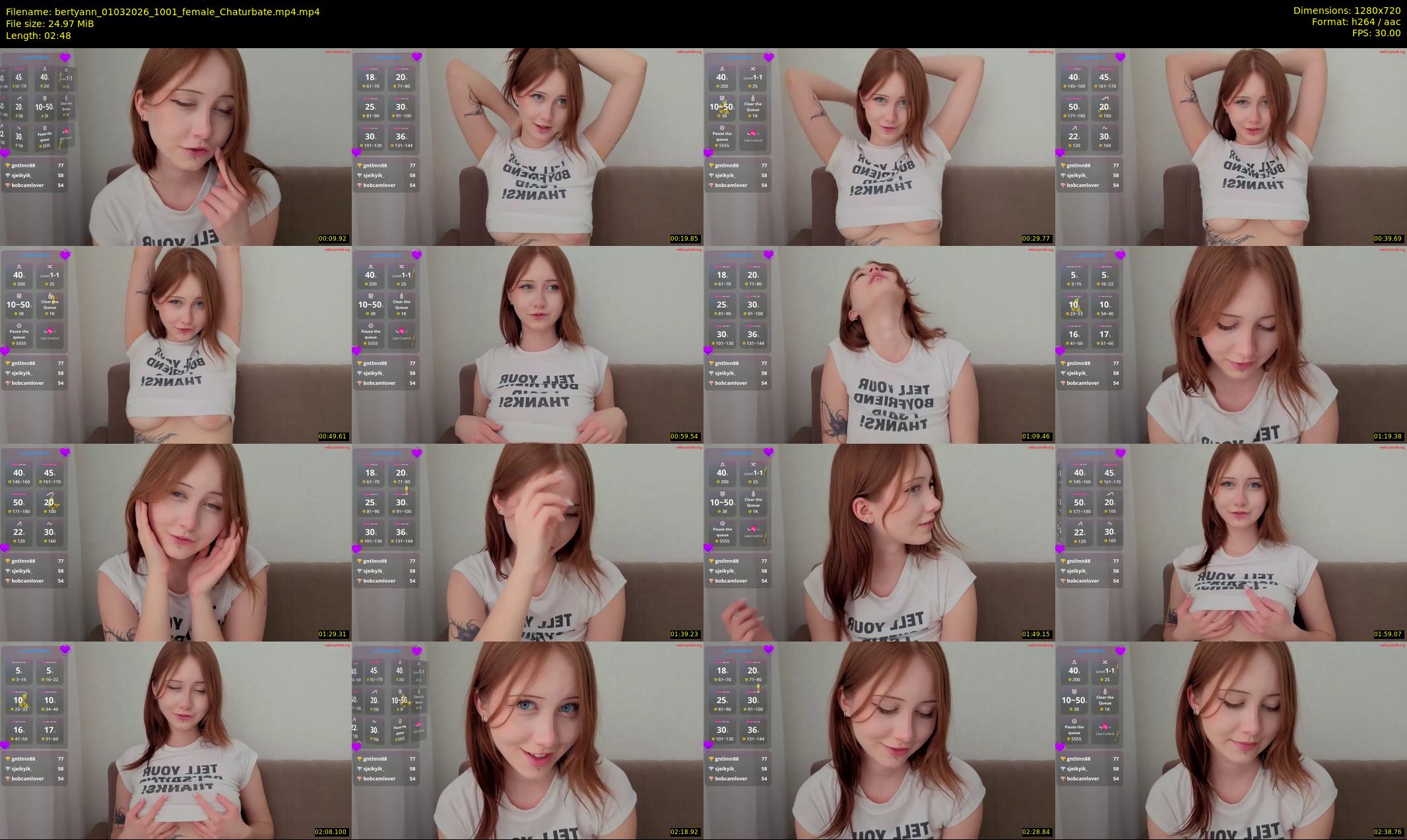 bertyann — 3 minute Chaturbate female cam show recording, 720p, Mar 1, 2026