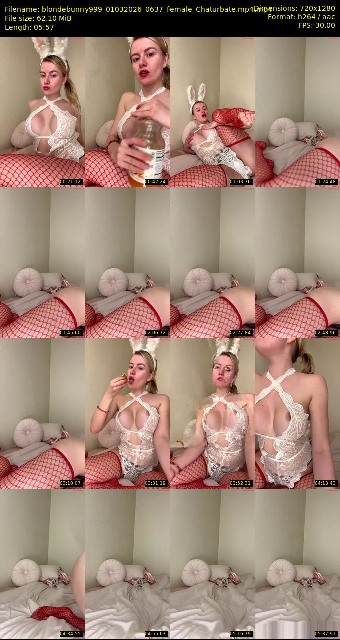 blondebunny999 — 6 minute Chaturbate female cam show recording, 1080p, Mar 1, 2026