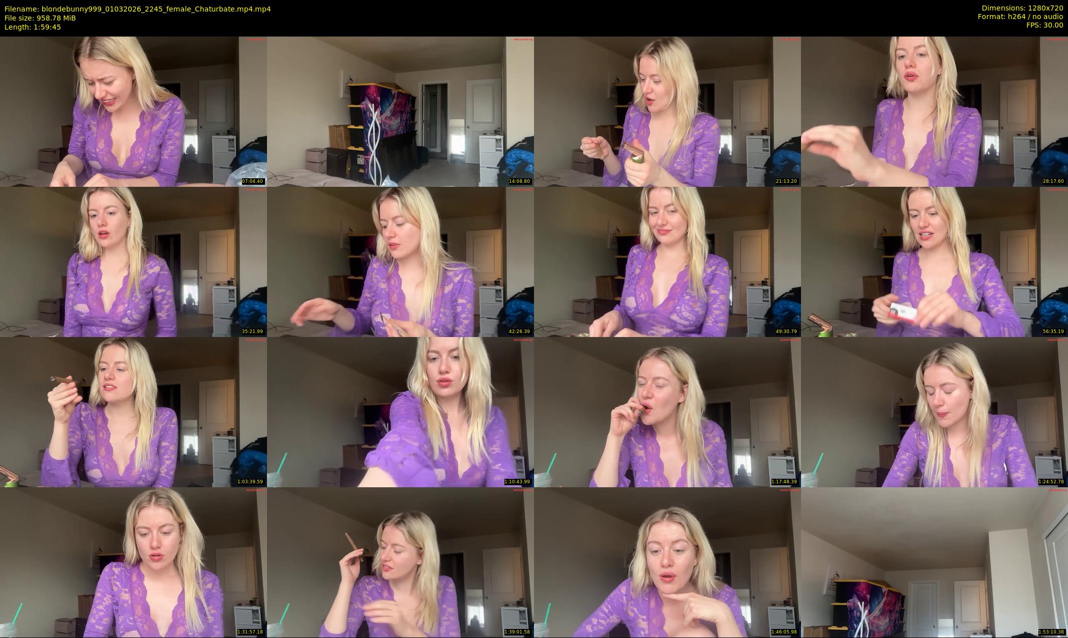 blondebunny999 — 120 minute Chaturbate female cam show recording, 720p, Mar 1, 2026
