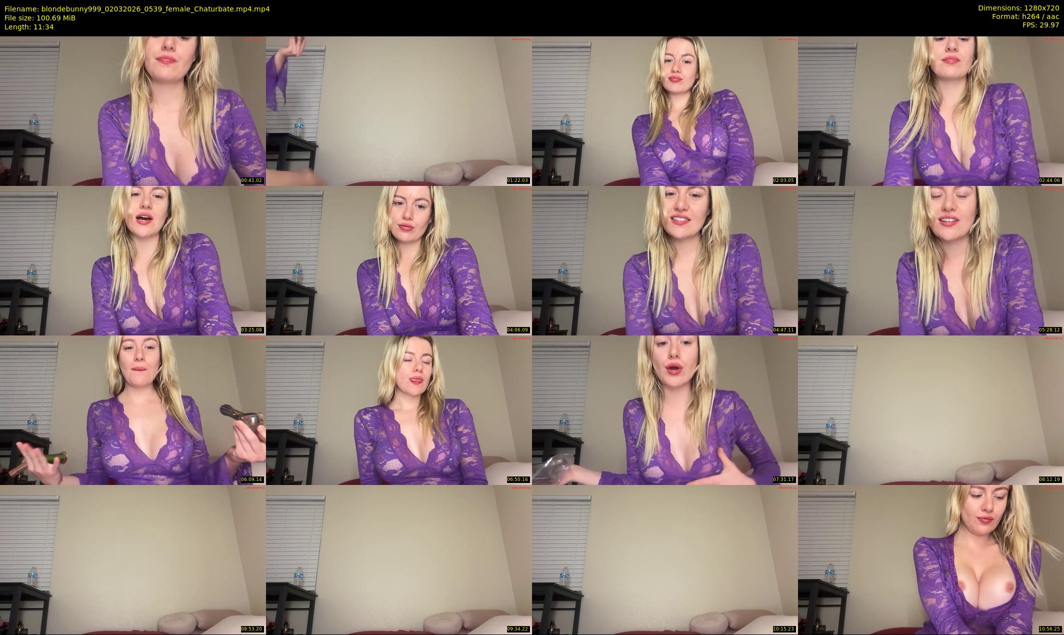 blondebunny999 — 12 minute Chaturbate female cam show recording, 720p, Mar 2, 2026