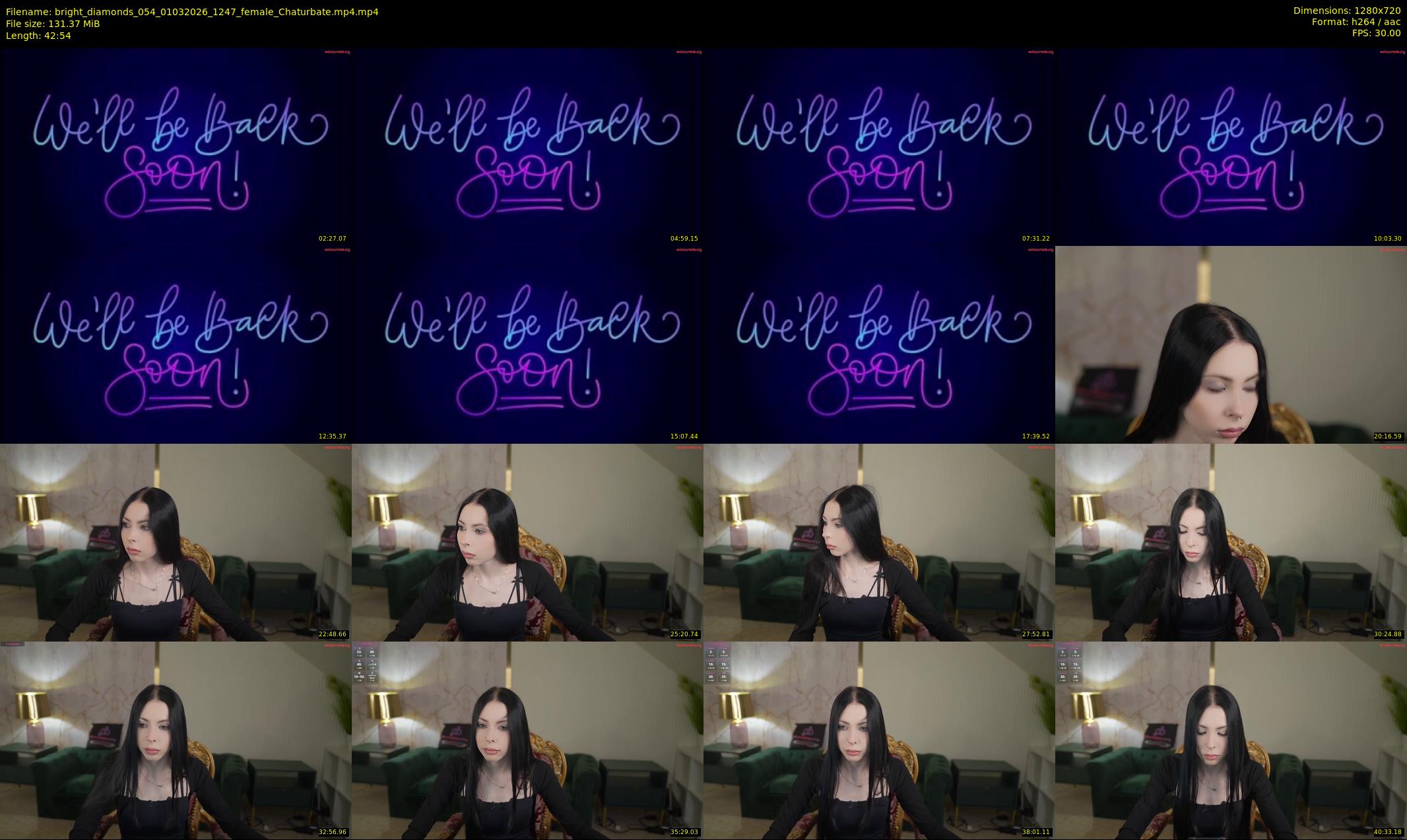 bright_diamonds_054 — 43 minute Chaturbate couple cam show recording, 720p, Mar 1, 2026
