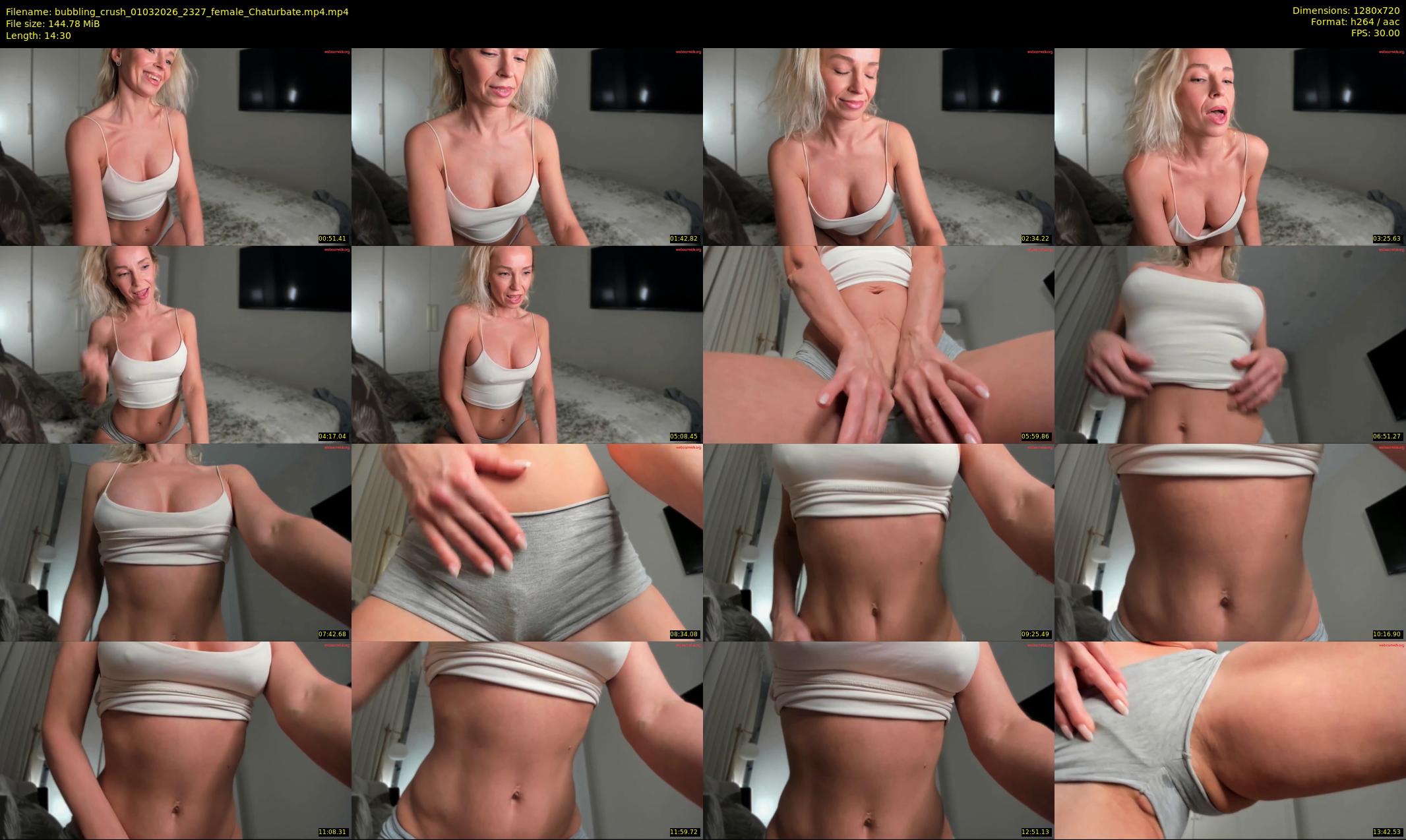 bubbling_crush — 15 minute Chaturbate female cam show recording, 720p, Mar 1, 2026