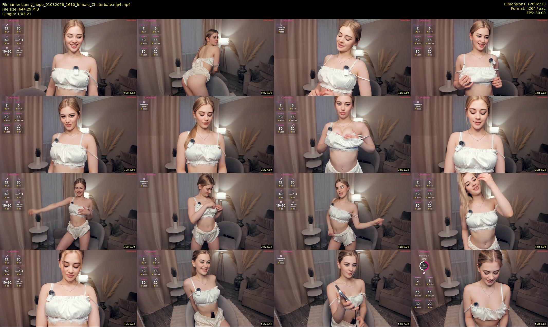 bunny_hope — 64 minute Chaturbate female cam show recording, 720p, Mar 1, 2026