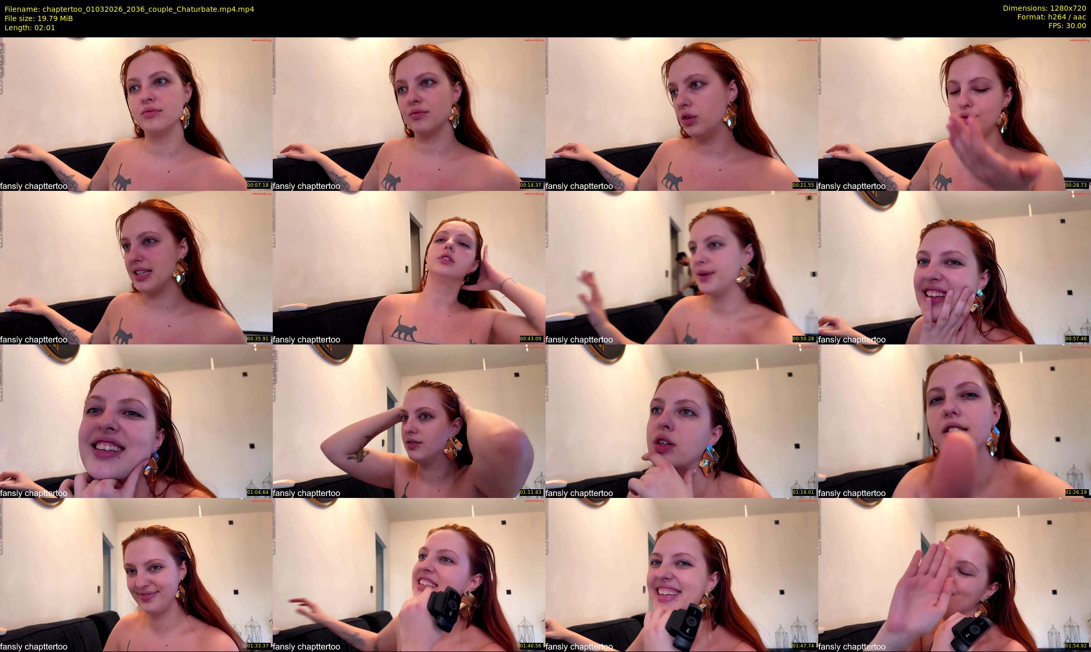 chaptertoo — 3 minute Chaturbate couple cam show recording, 720p, Mar 1, 2026