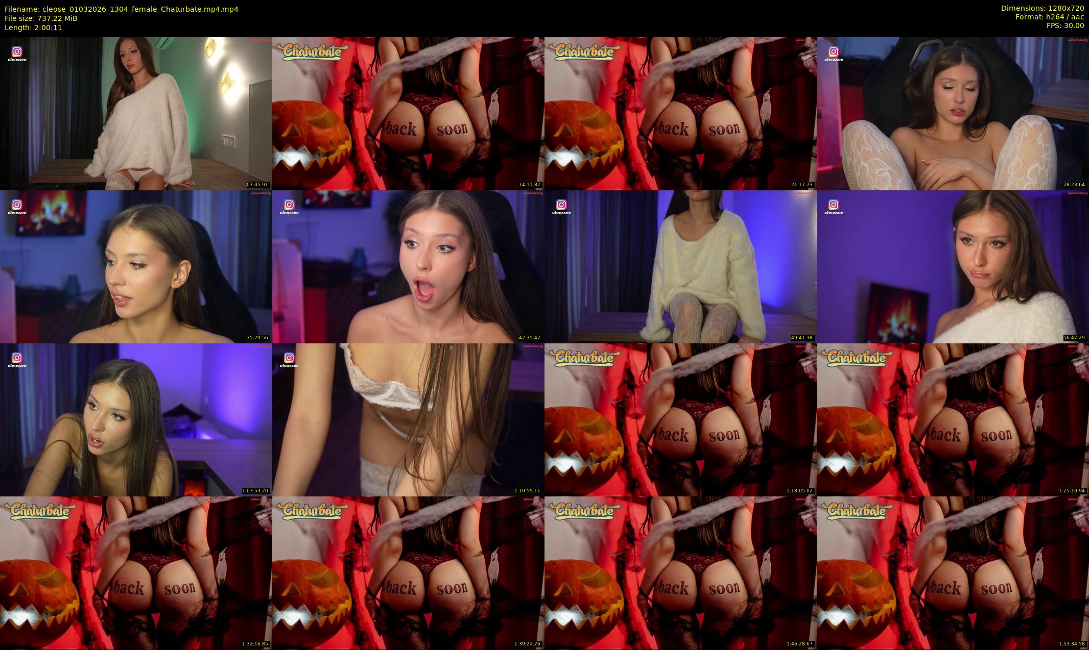cleose — 121 minute Chaturbate female cam show recording, 720p, Mar 1, 2026