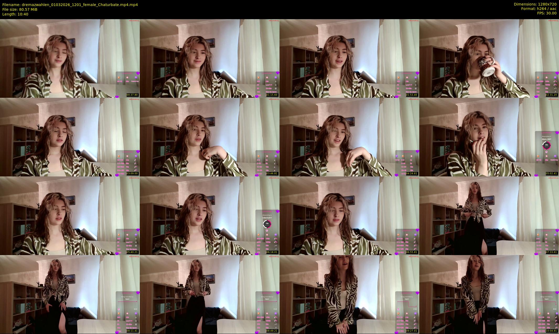 dremazwahlen — 11 minute Chaturbate female cam show recording, 720p, Mar 1, 2026