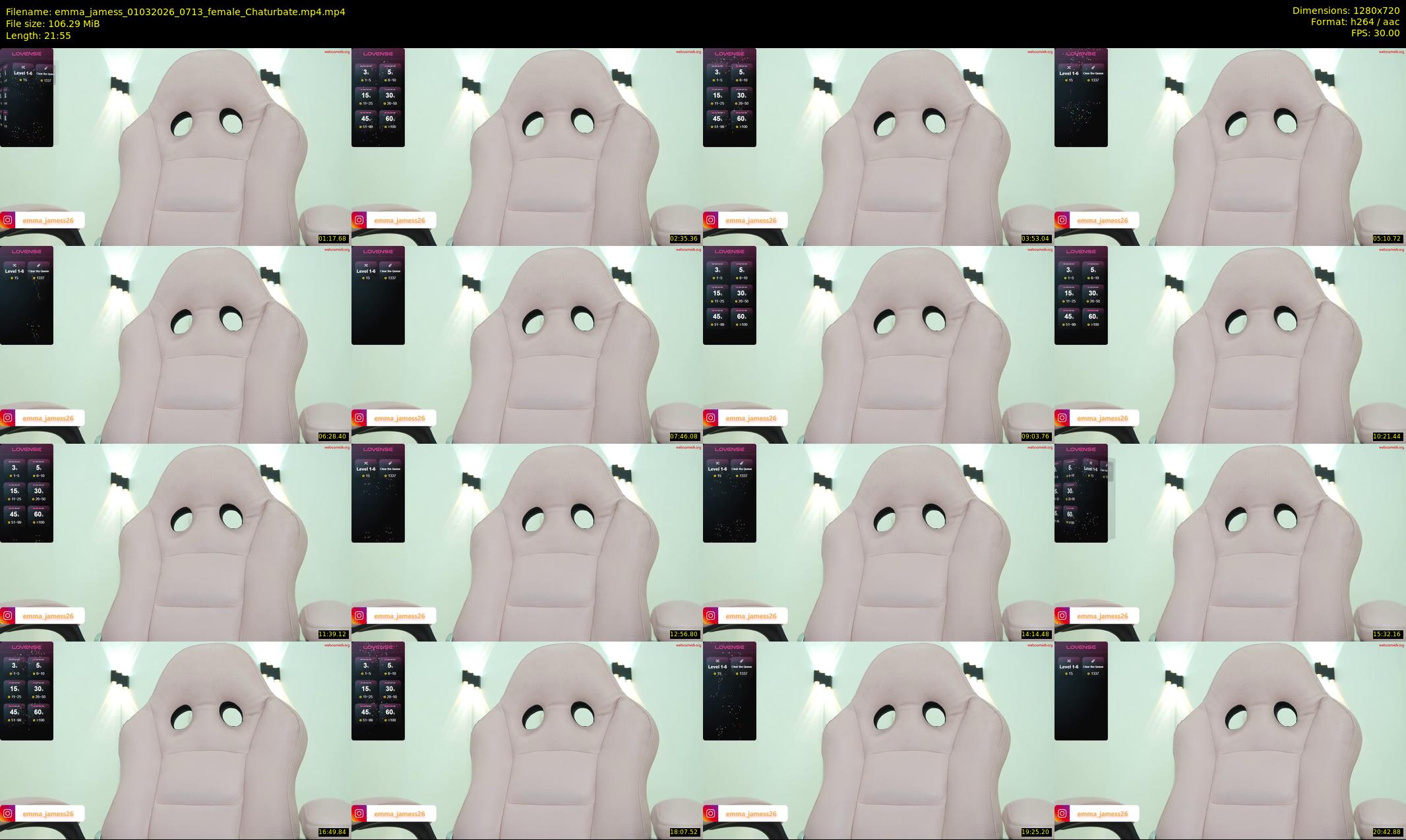 emma_jamess — 22 minute Chaturbate female cam show recording, 720p, Mar 1, 2026