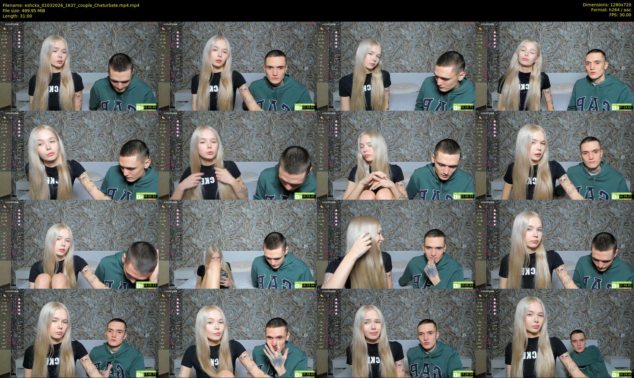 eshcka — 31 minute Chaturbate couple cam show recording, 720p, Mar 1, 2026