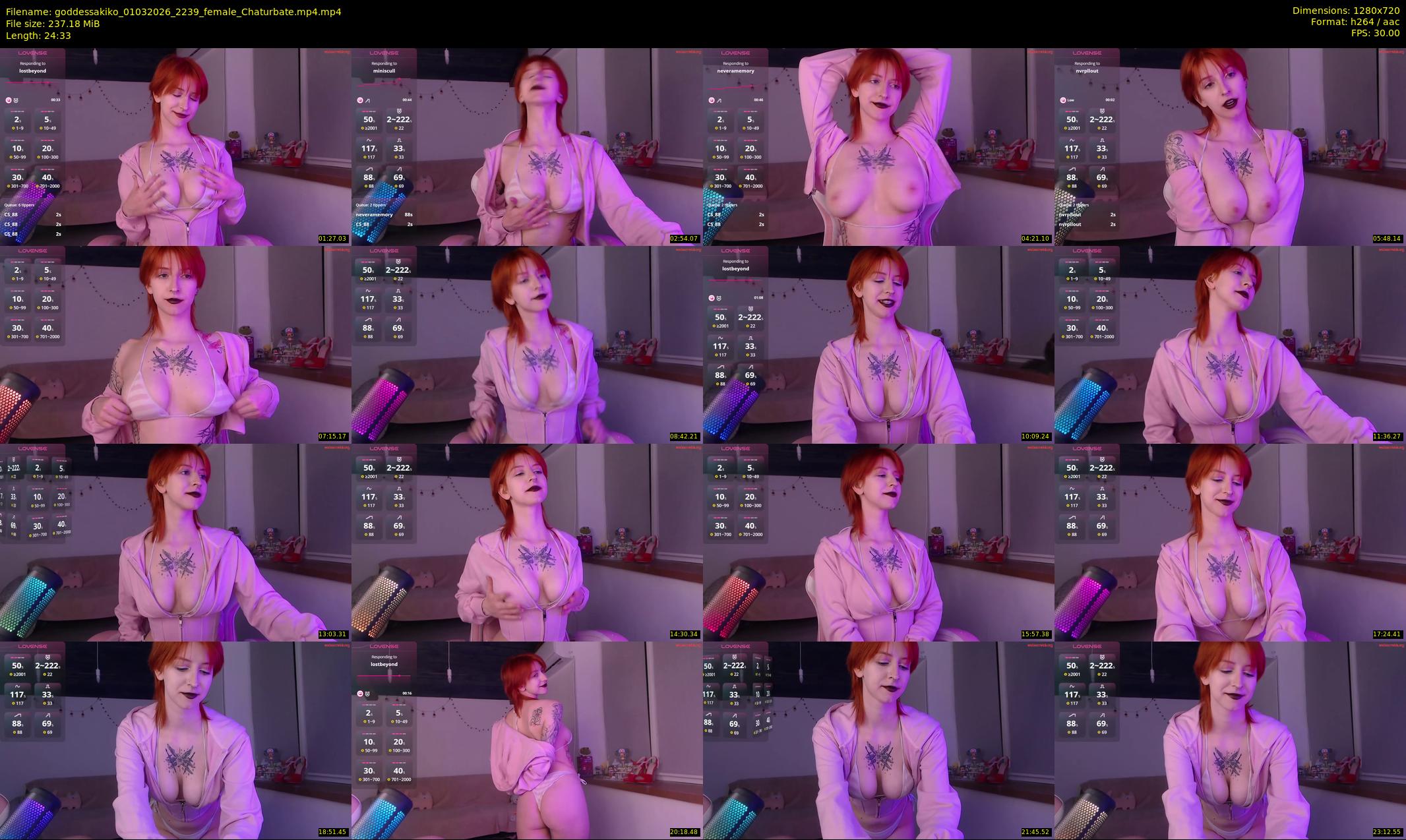 goddessakiko — 25 minute Chaturbate female cam show recording, 720p, Mar 1, 2026
