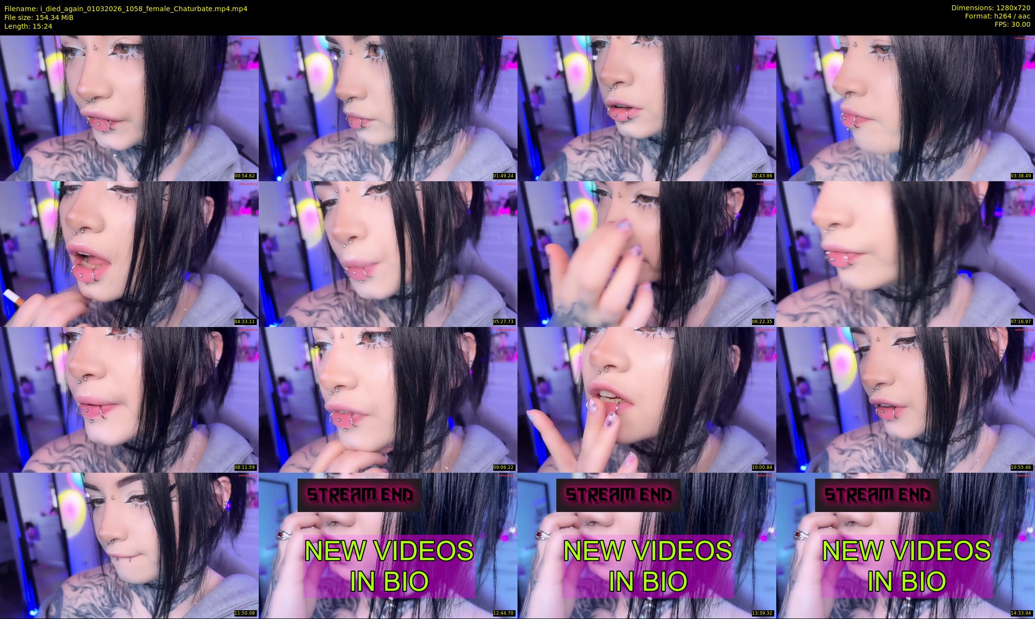i_died_again — 16 minute Chaturbate female cam show recording, 720p, Mar 1, 2026
