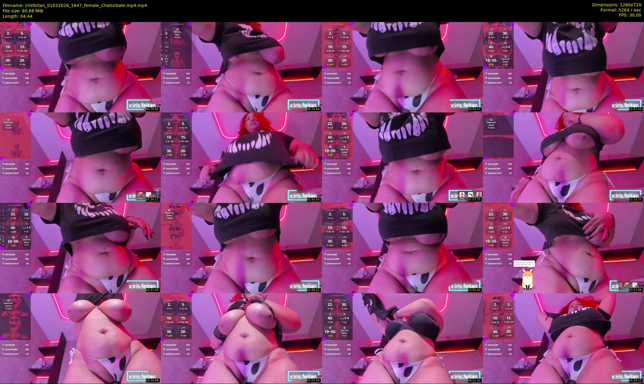 iriisfeitan — 5 minute Chaturbate female cam show recording, 720p, Mar 1, 2026