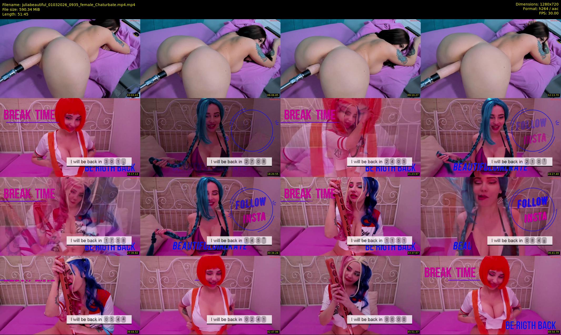 juliabeautiful — 52 minute Chaturbate female cam show recording, 720p, Mar 1, 2026