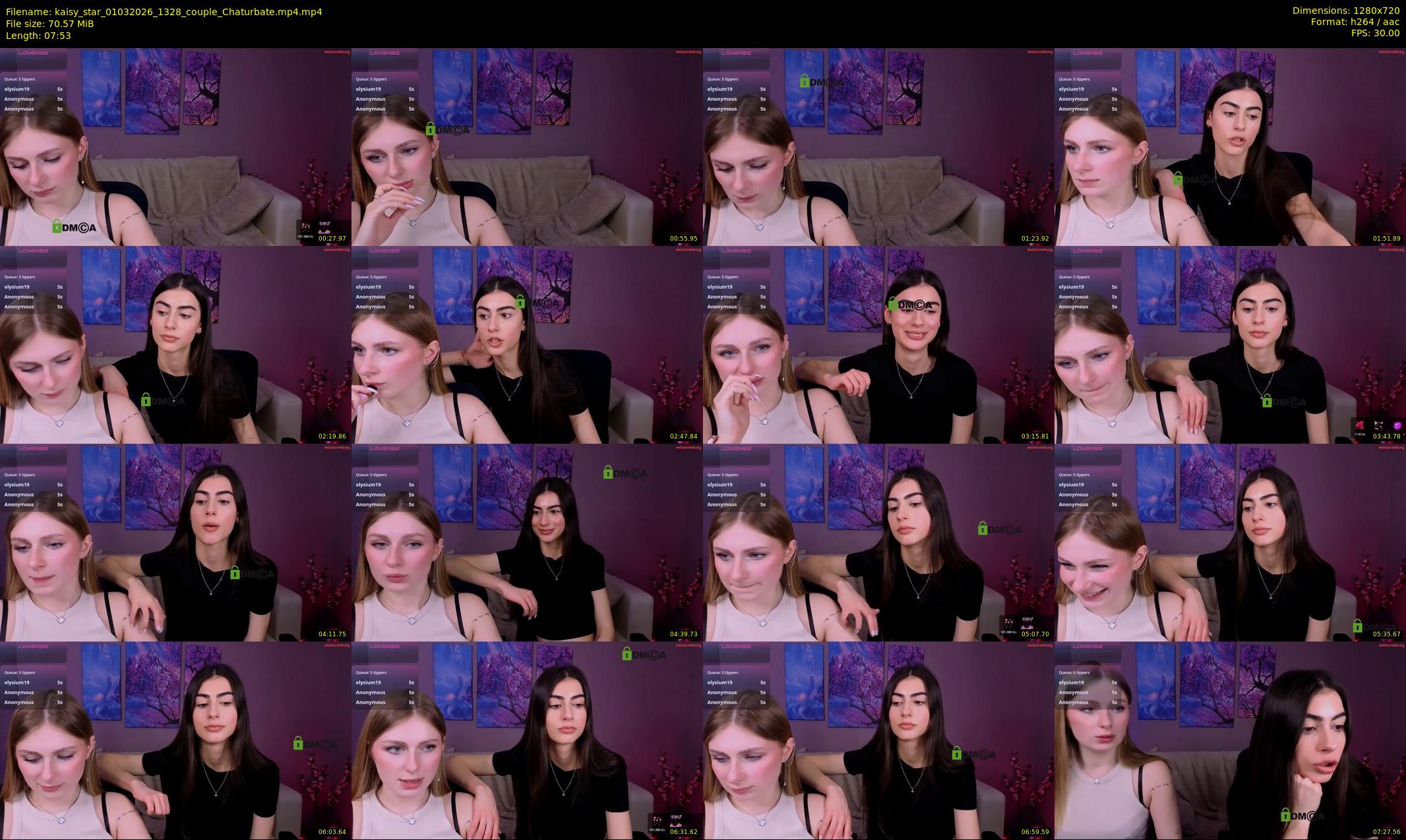kaisy_star — 8 minute Chaturbate female cam show recording, 720p, Mar 1, 2026