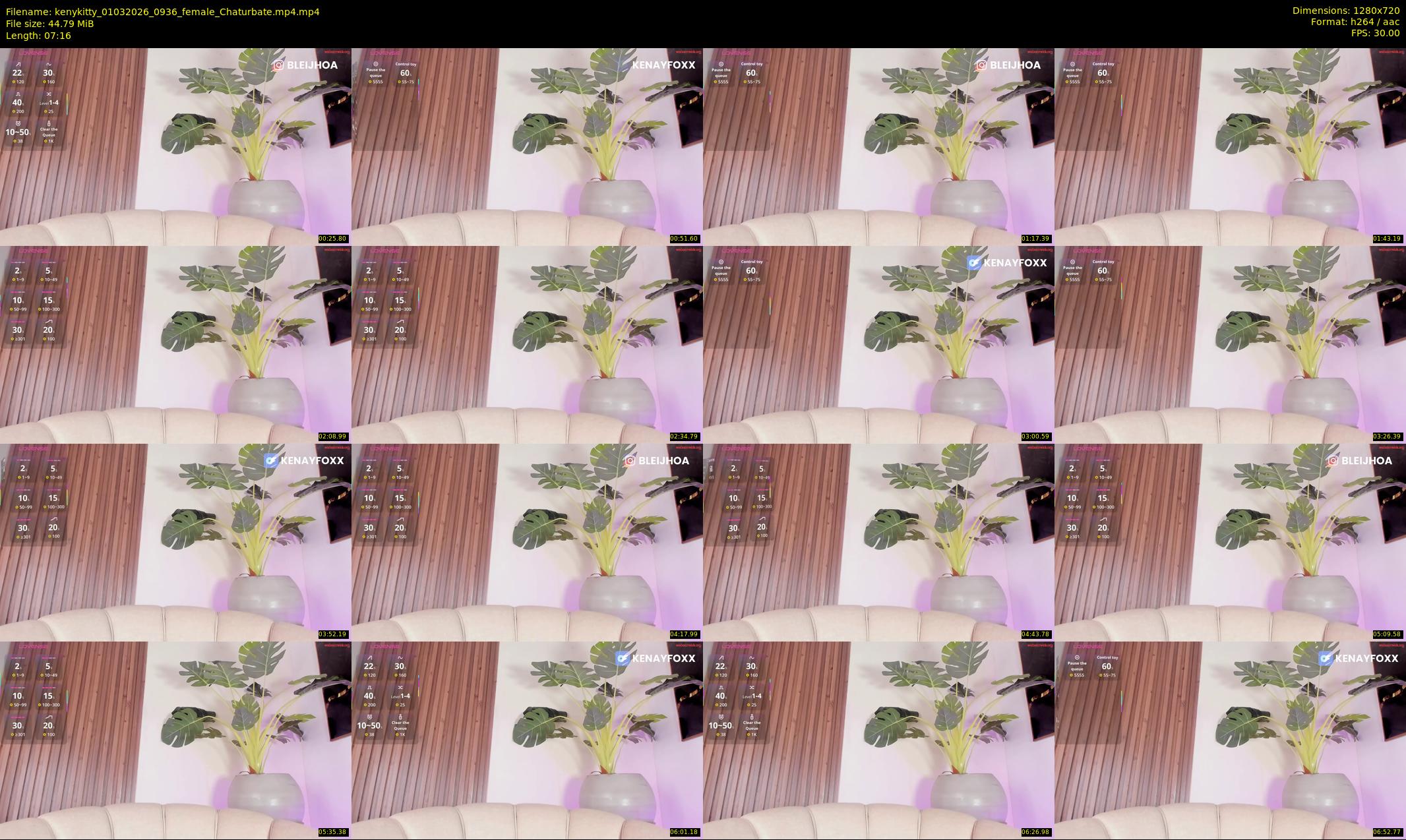 kenykitty — 8 minute Chaturbate female cam show recording, 720p, Mar 1, 2026