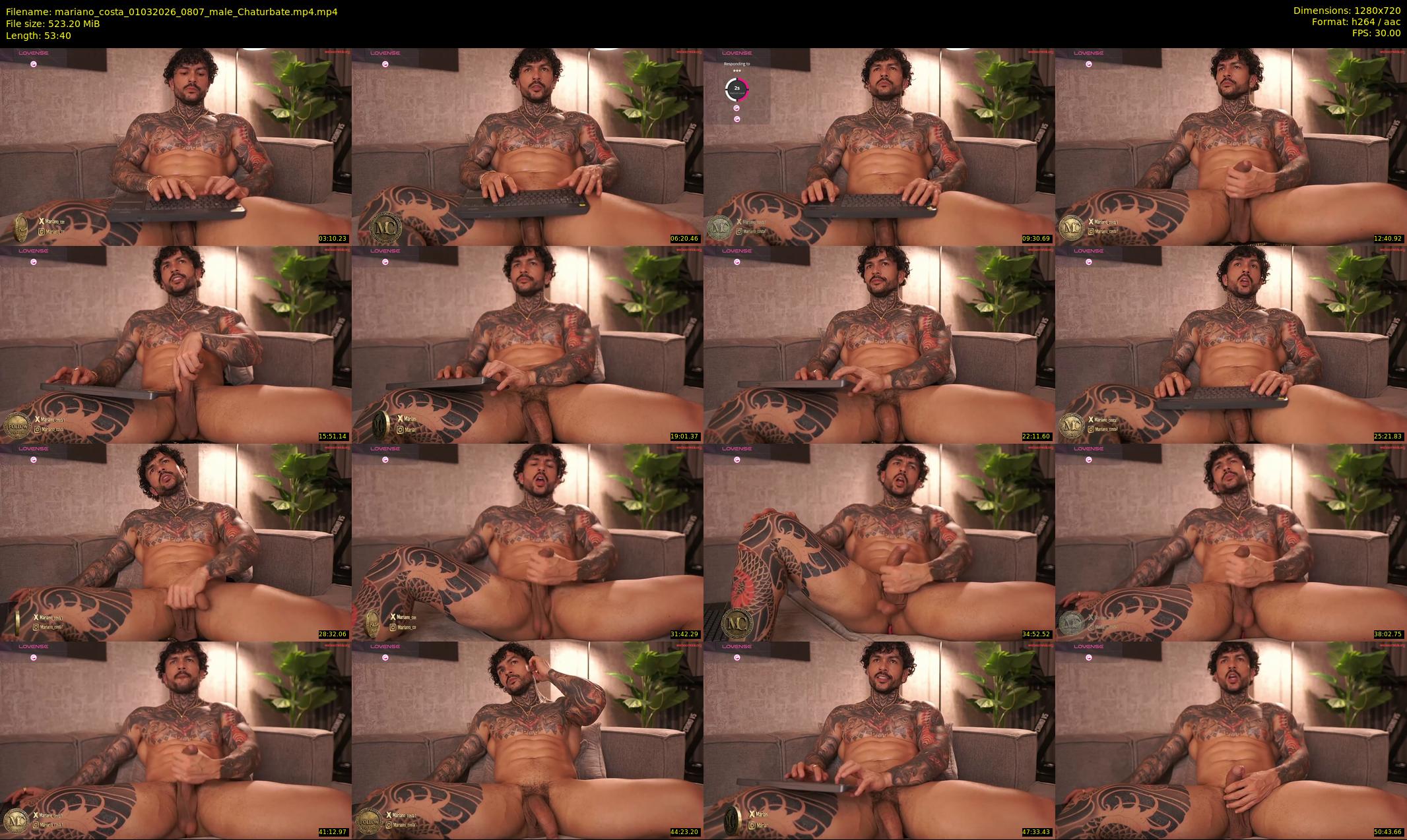 mariano_costa — 54 minute Chaturbate male cam show recording, 720p, Mar 1, 2026