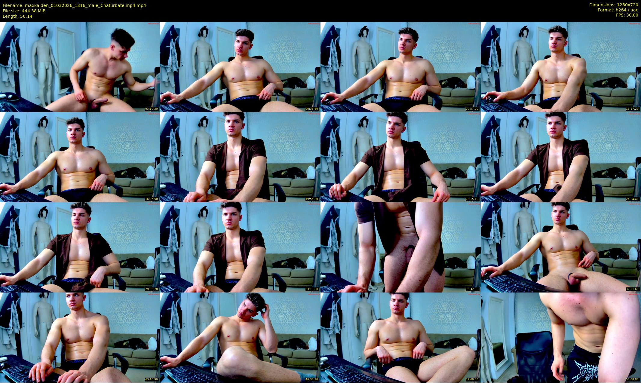 maxkaiden — 57 minute Chaturbate male cam show recording, 720p, Mar 1, 2026