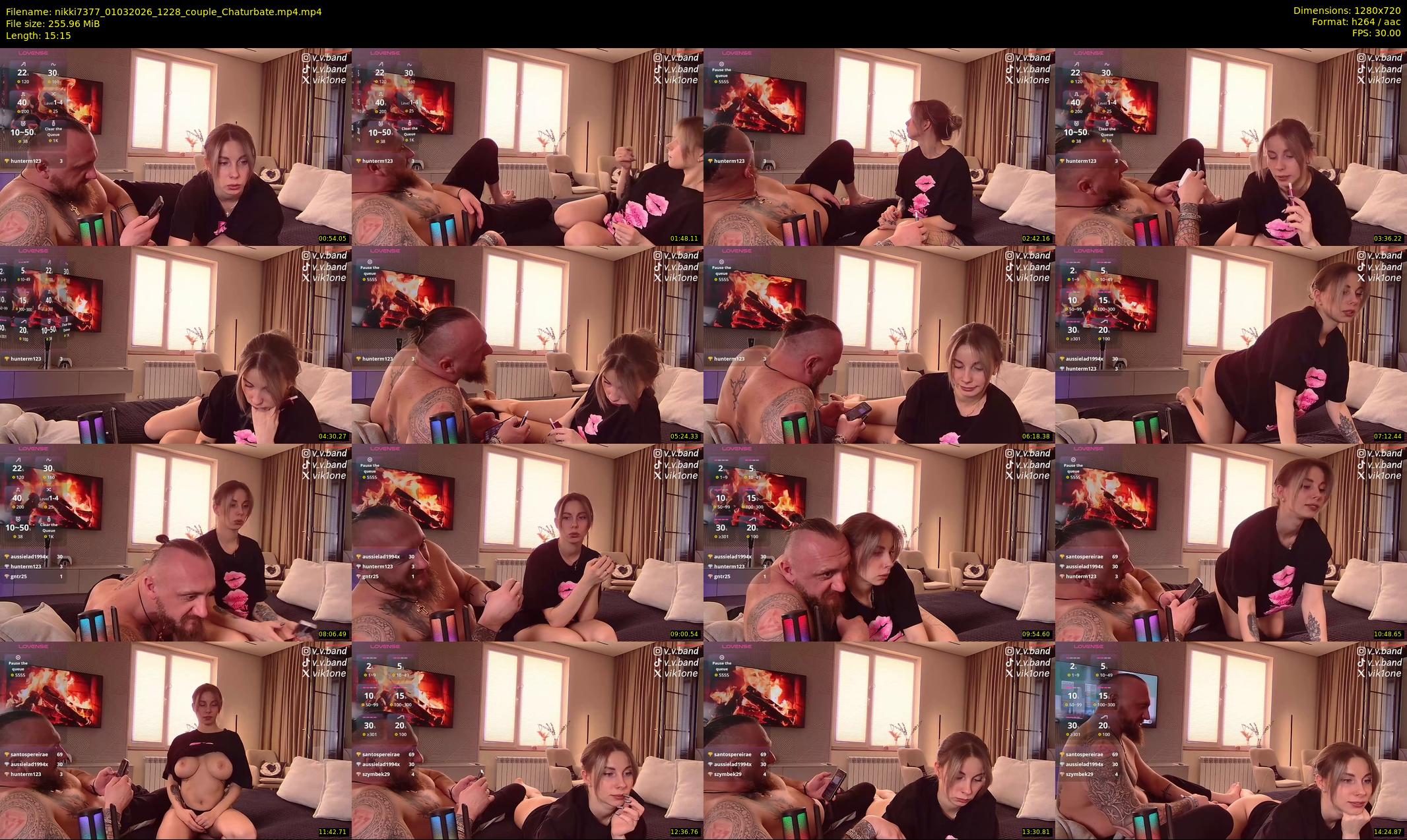 nikki7377 — 16 minute Chaturbate couple cam show recording, 720p, Mar 1, 2026