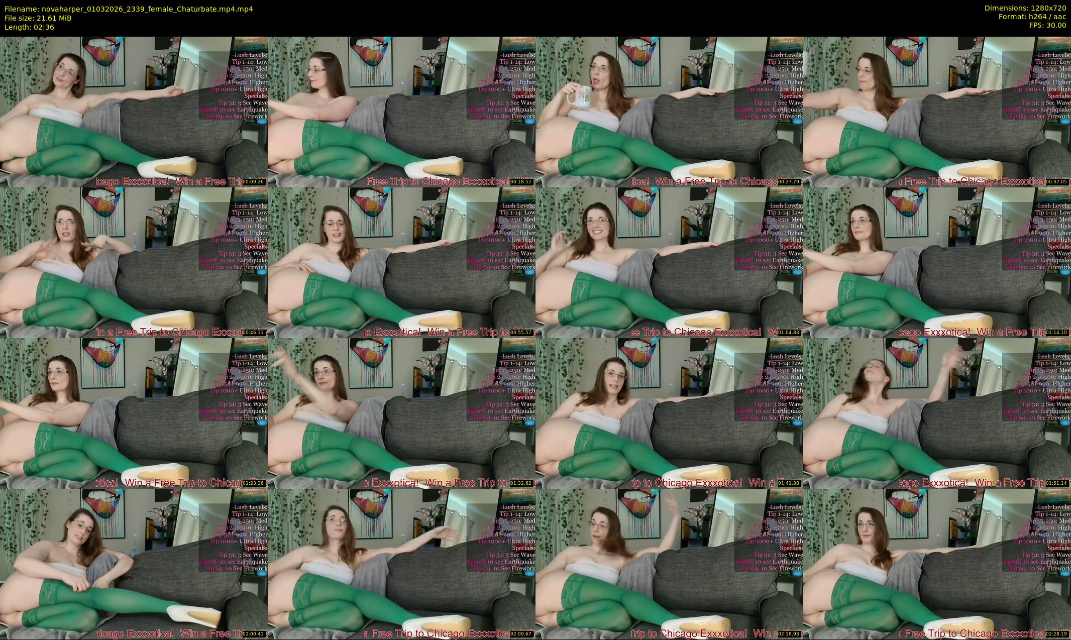 novaharper — 3 minute Chaturbate female cam show recording, 720p, Mar 1, 2026