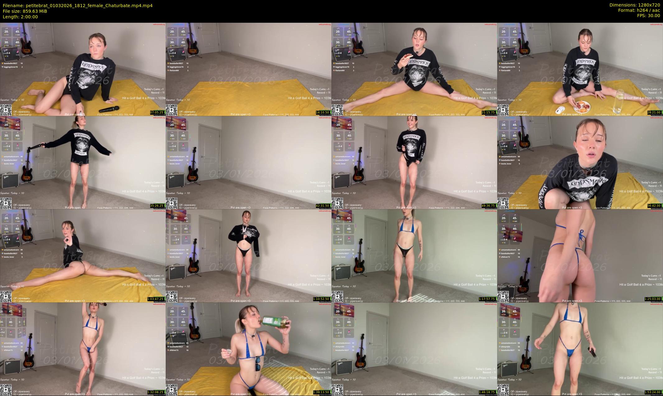 petitebrat — 120 minute Chaturbate female cam show recording, 720p, Mar 1, 2026