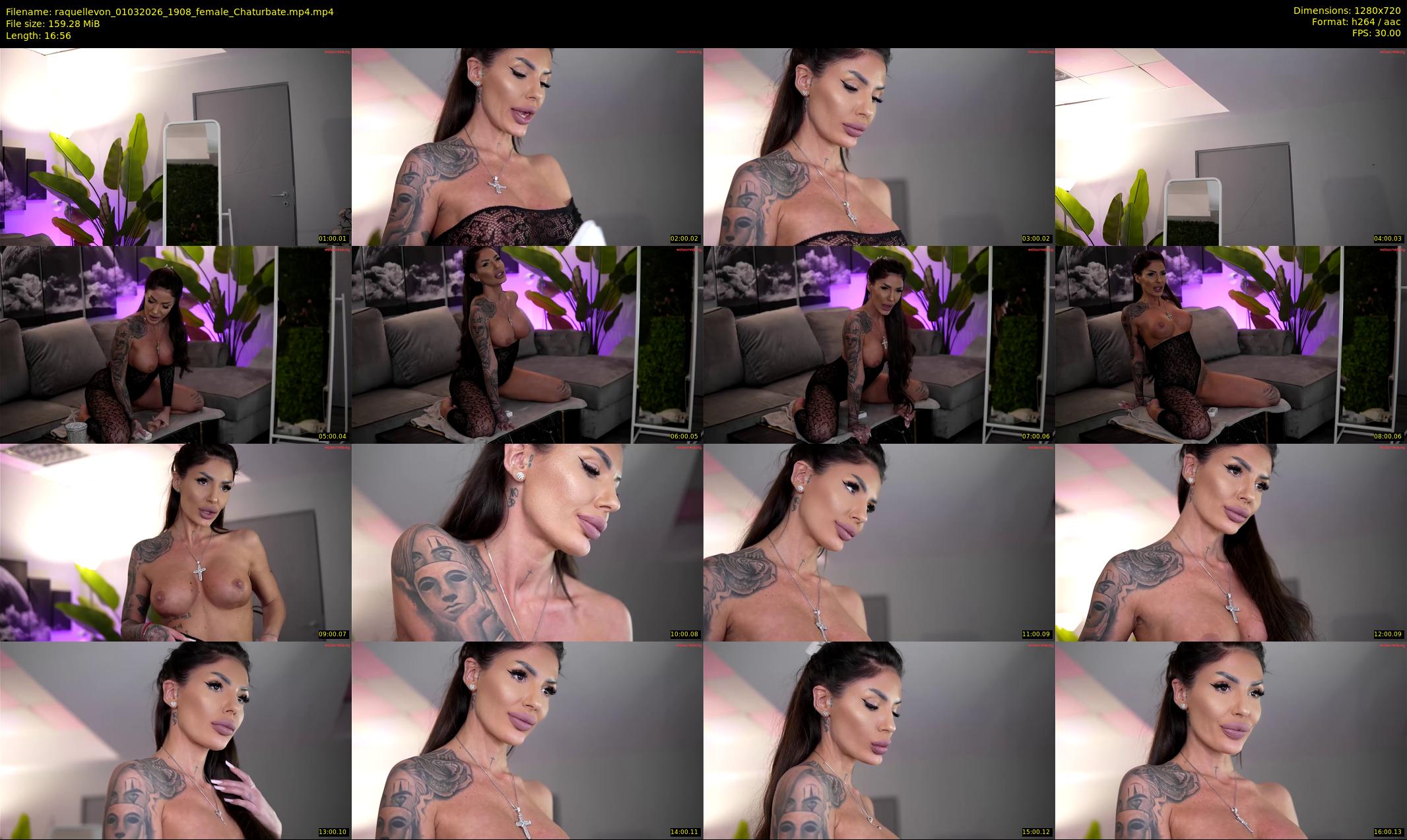 raquellevon — 17 minute Chaturbate female cam show recording, 720p, Mar 1, 2026