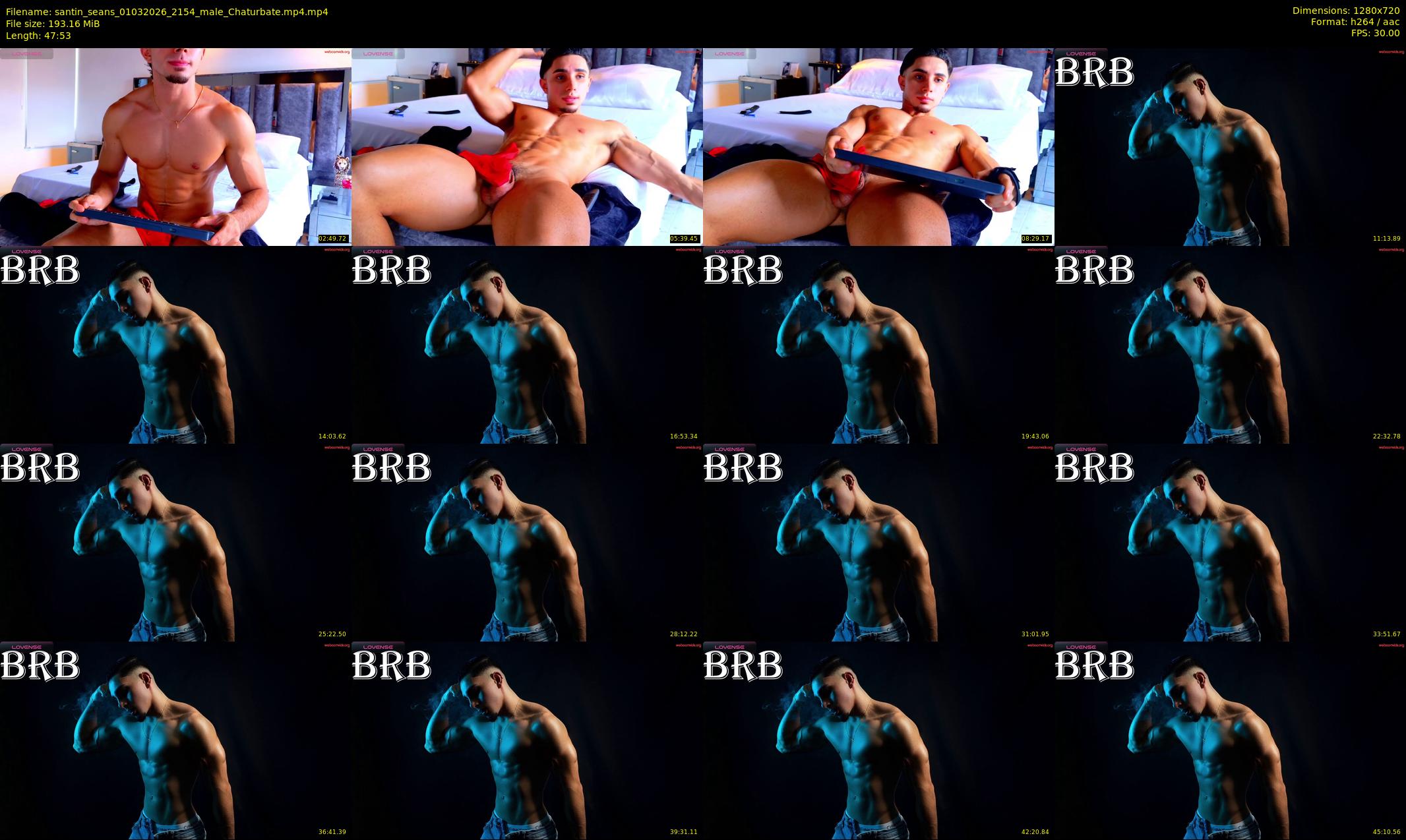 santin_seans — 48 minute Chaturbate male cam show recording, 720p, Mar 1, 2026