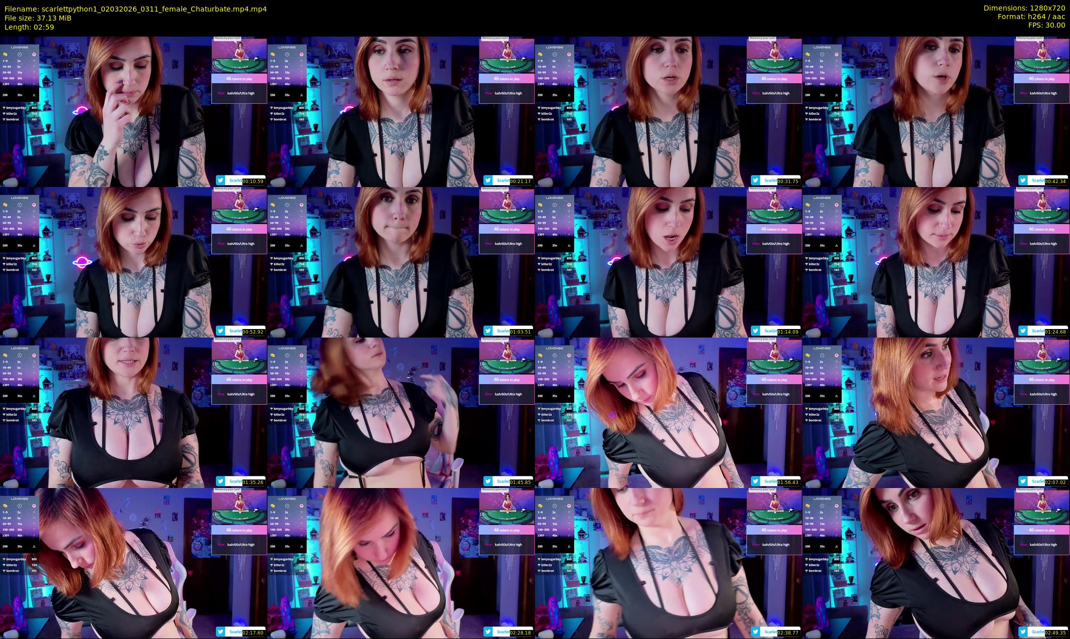 scarlettpython1 — 3 minute Chaturbate female cam show recording, 720p, Mar 2, 2026