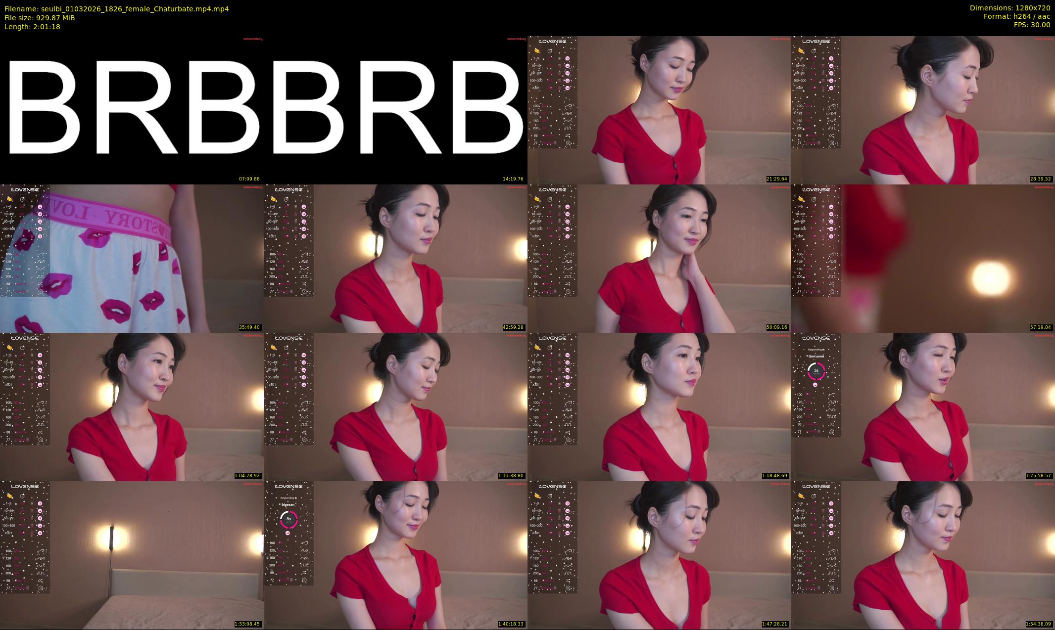 seulbi — 122 minute Chaturbate female cam show recording, 720p, Mar 1, 2026