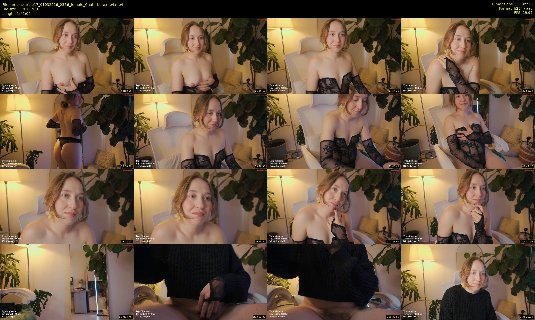 skarpio17 — 102 minute Chaturbate female cam show recording, 720p, Mar 1, 2026