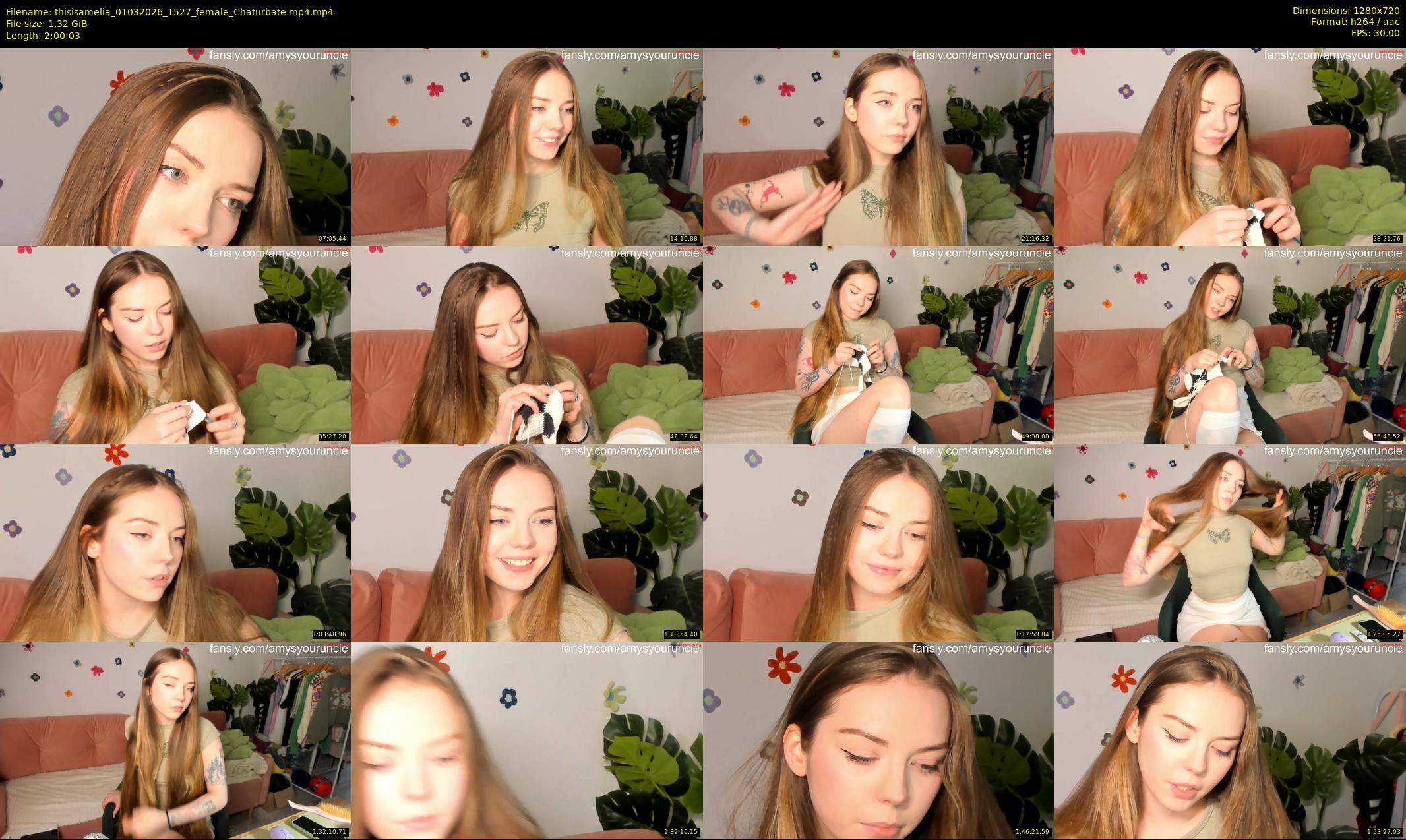 thisisamelia — 121 minute Chaturbate female cam show recording, 720p, Mar 1, 2026
