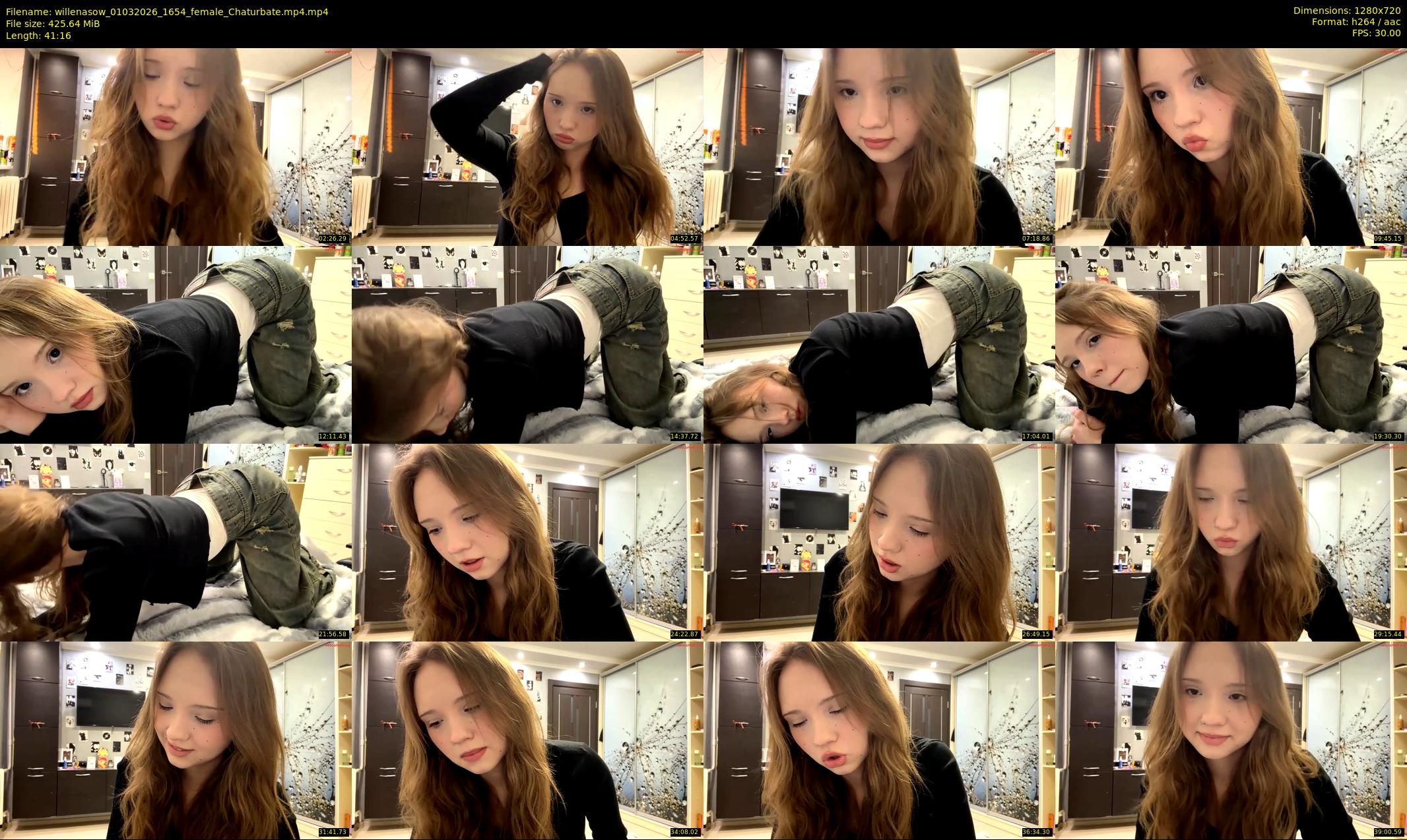 willenasow — 42 minute Chaturbate female cam show recording, 720p, Mar 1, 2026