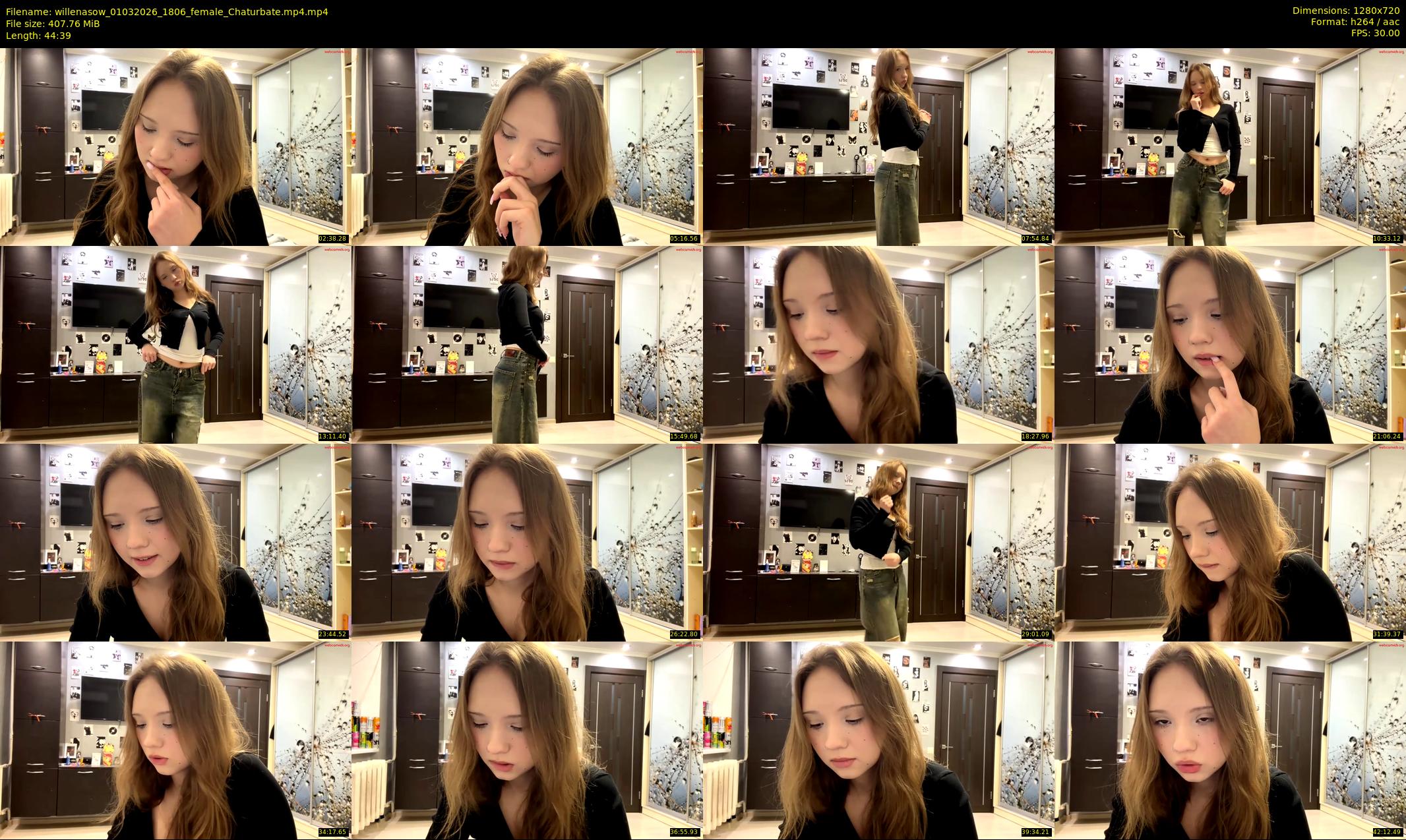 willenasow — 45 minute Chaturbate female cam show recording, 720p, Mar 1, 2026