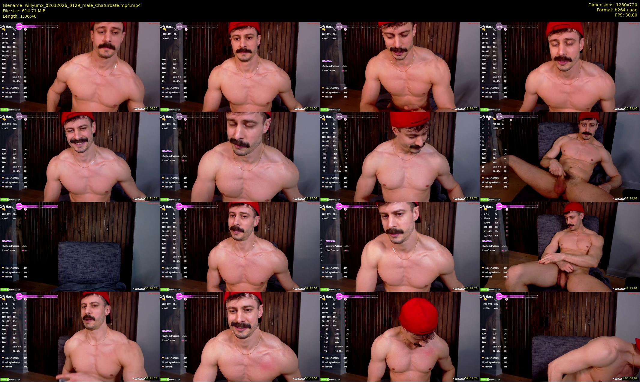 willyumx — 67 minute Chaturbate male cam show recording, 720p, Mar 2, 2026