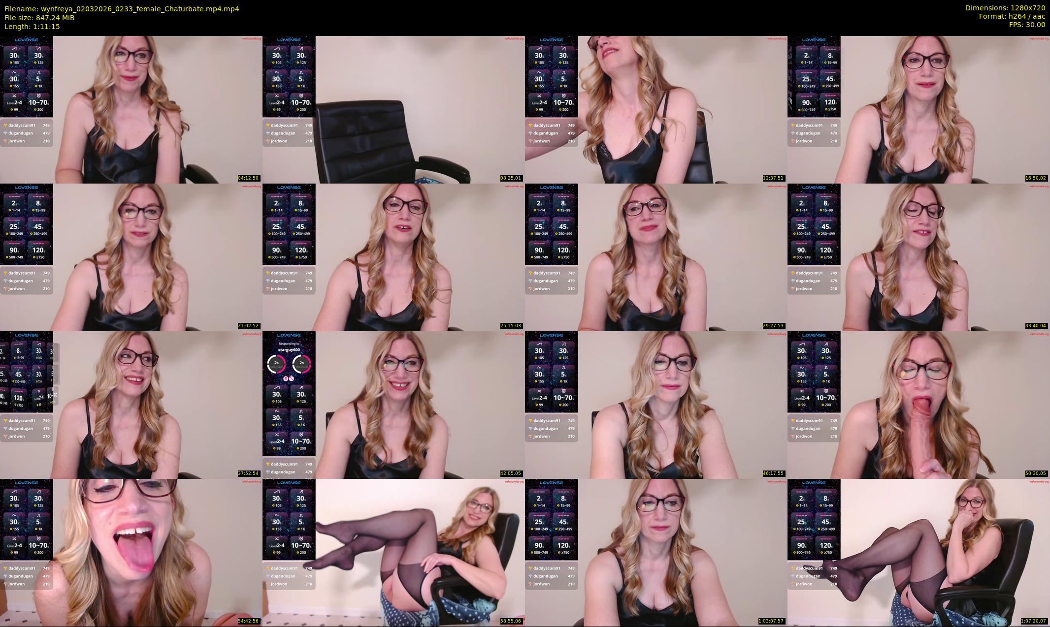 wynfreya — 72 minute Chaturbate female cam show recording, 720p, Mar 2, 2026