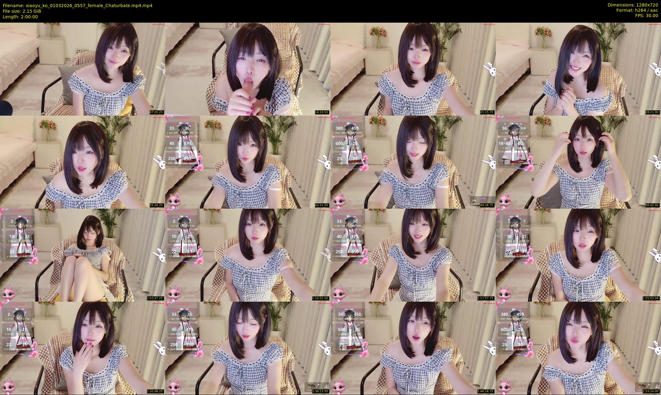 xiaoyu_ko — 120 minute Chaturbate female cam show recording, 720p, Mar 1, 2026