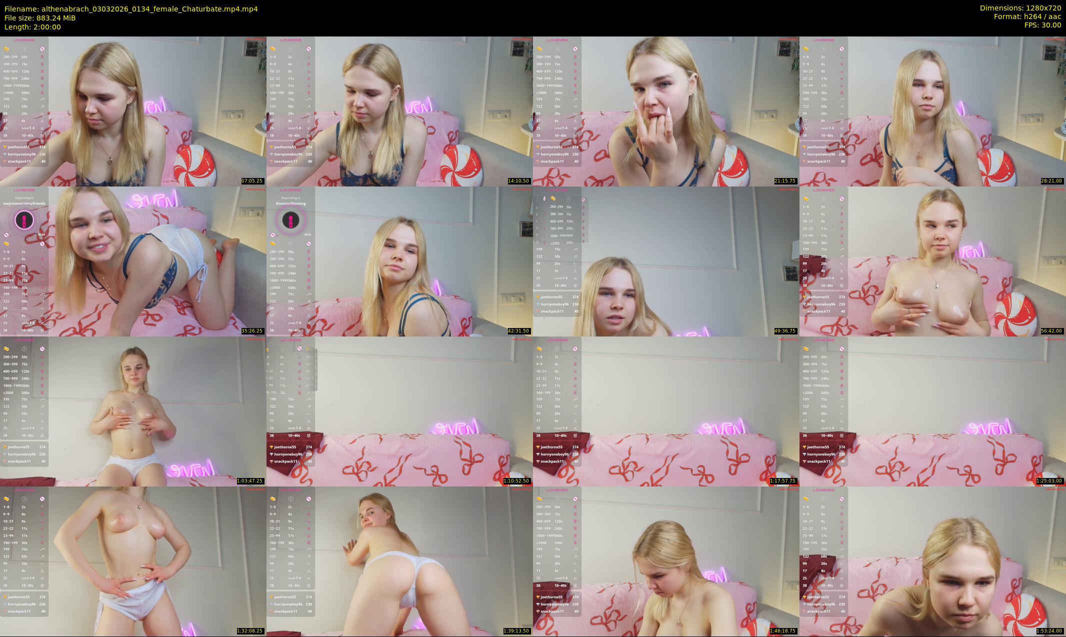 althenabrach — 120 minute Chaturbate female cam show recording, 720p, Mar 3, 2026