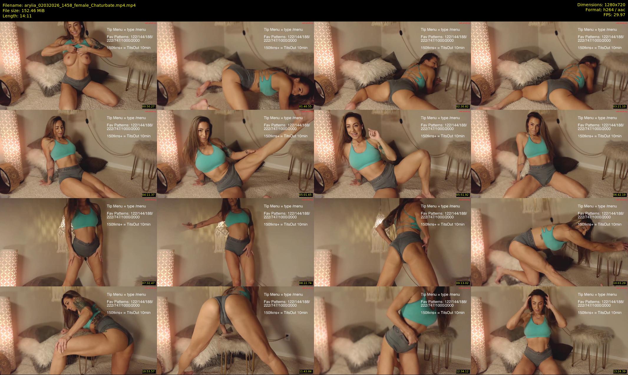 aryiia — 15 minute Chaturbate female cam show recording, 720p, Mar 2, 2026