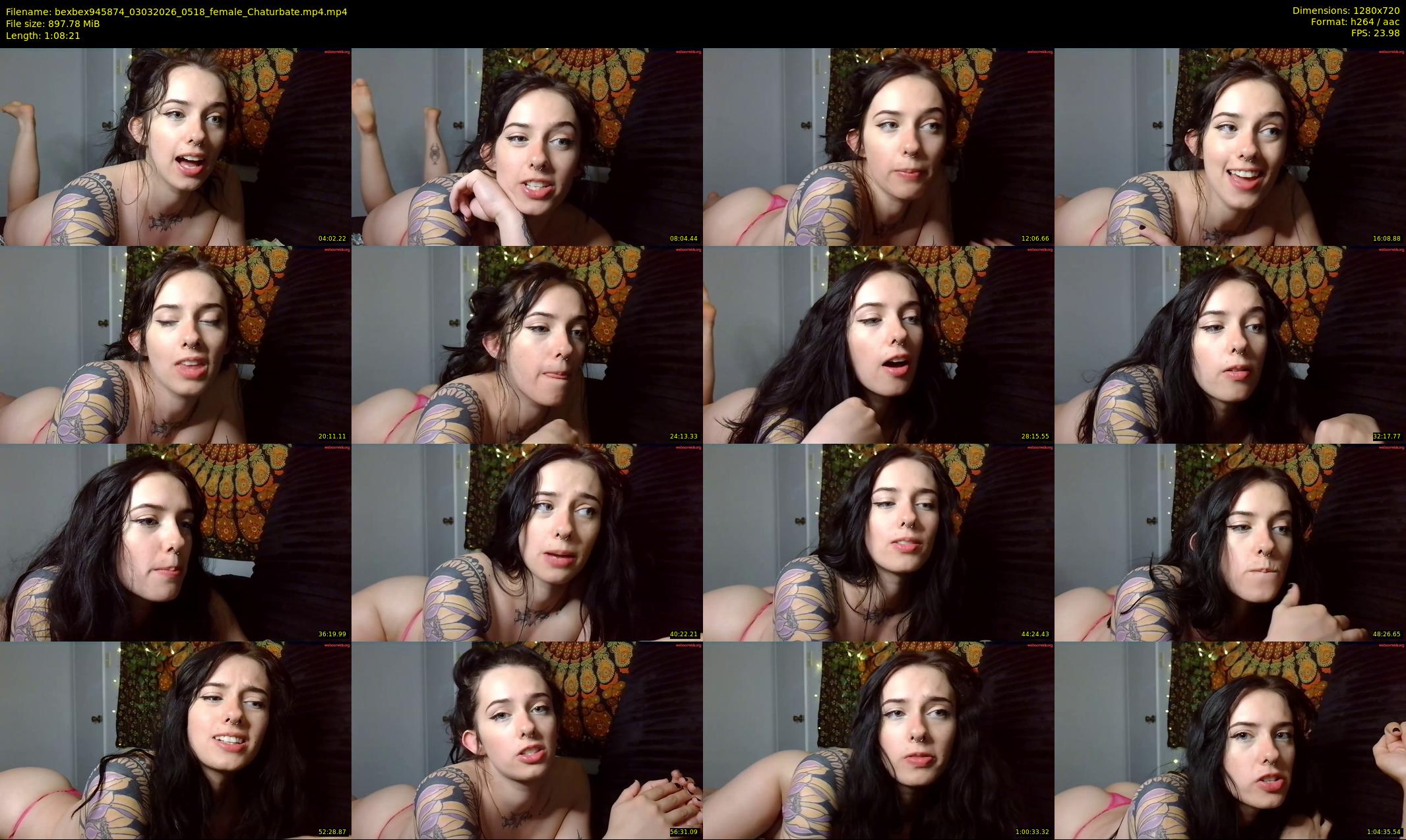 bexbex945874 — 69 minute Chaturbate female cam show recording, 720p, Mar 3, 2026