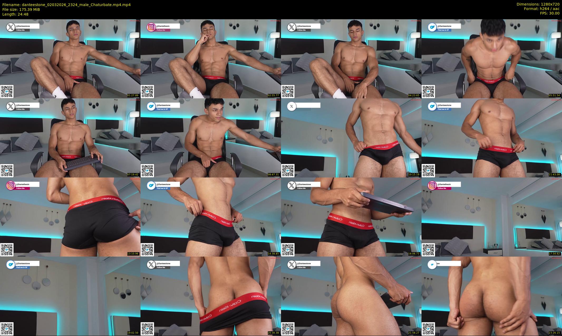 danteestone — 25 minute Chaturbate male cam show recording, 720p, Mar 2, 2026
