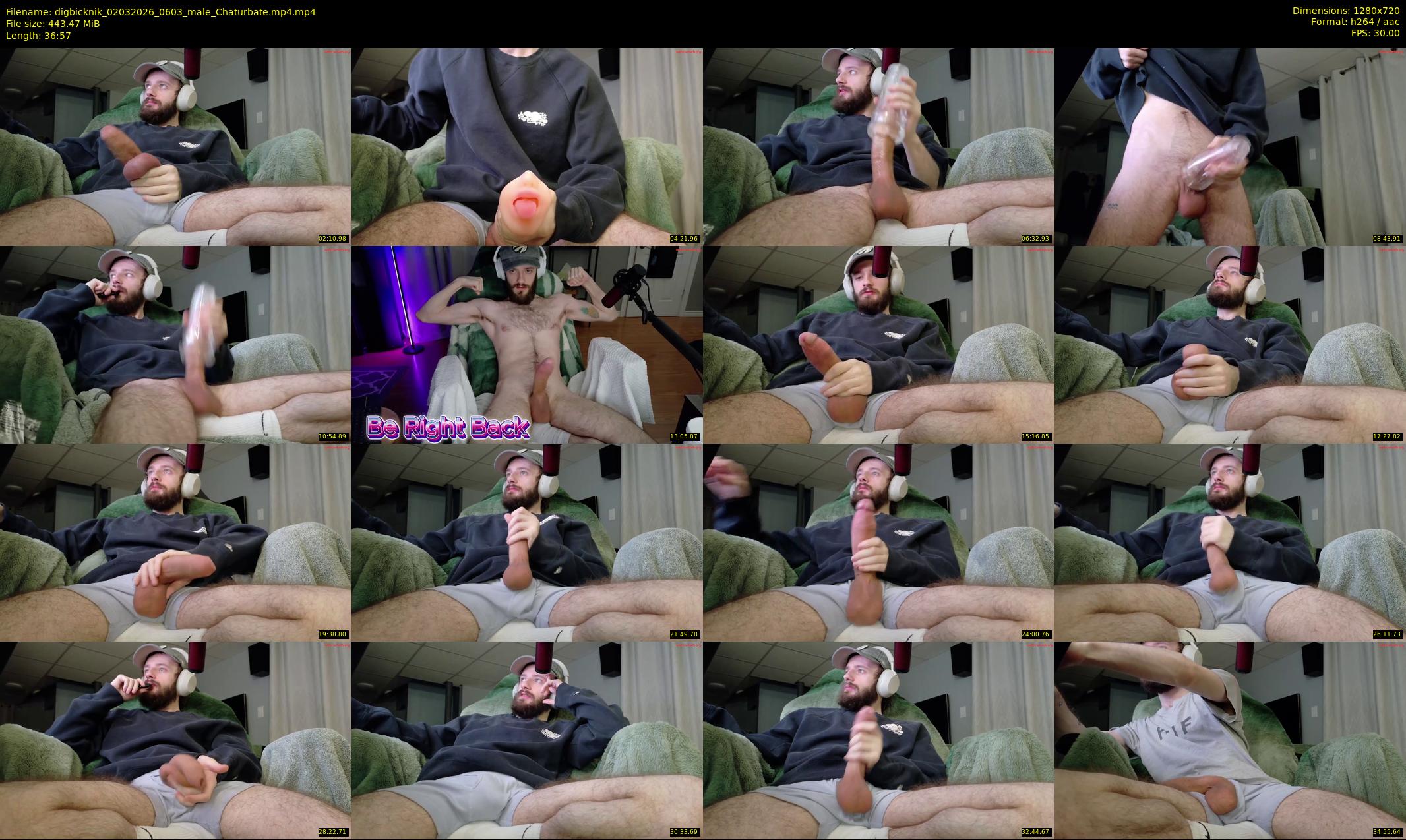digbicknik — 37 minute Chaturbate male cam show recording, 720p, Mar 2, 2026