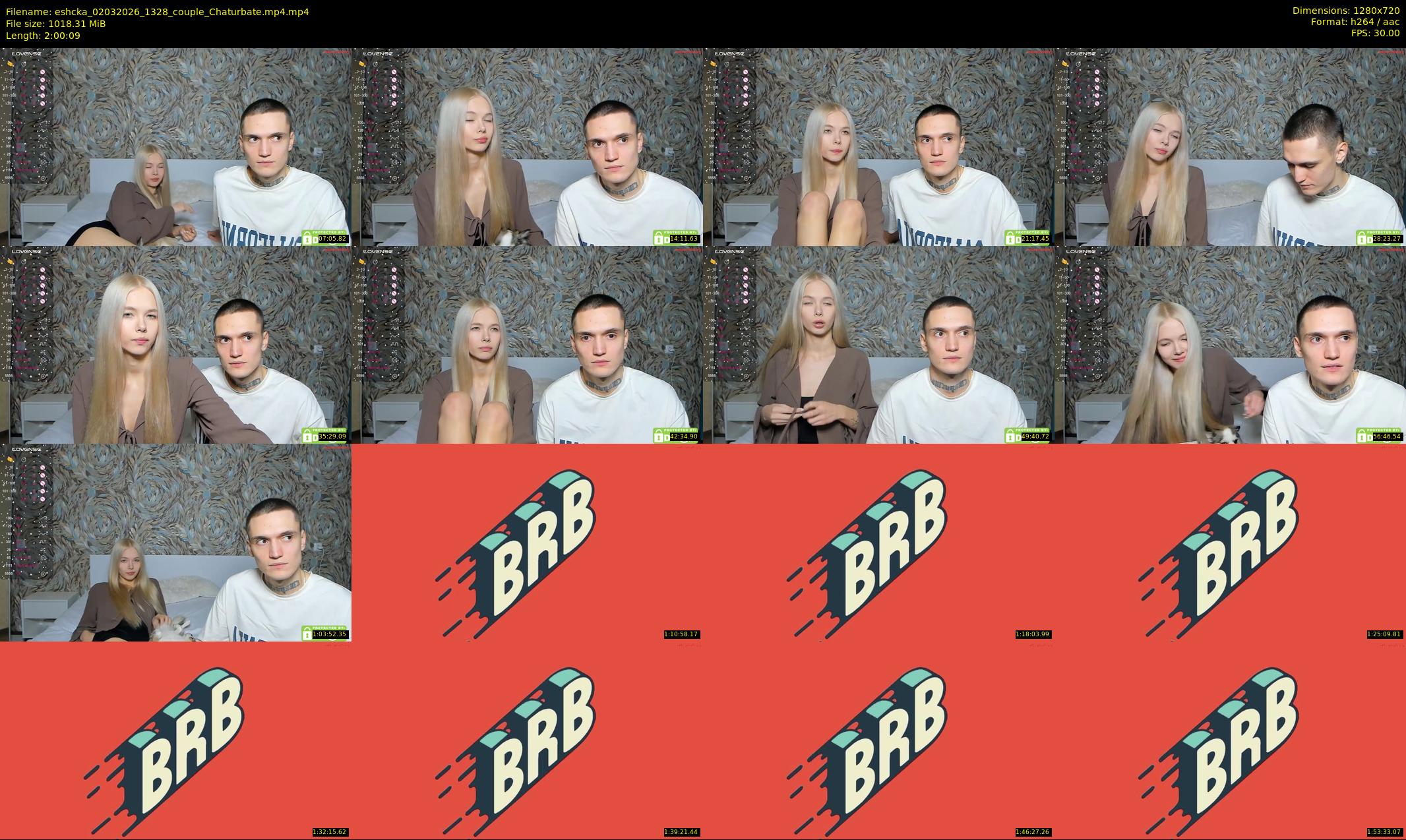 eshcka — 121 minute Chaturbate couple cam show recording, 720p, Mar 2, 2026