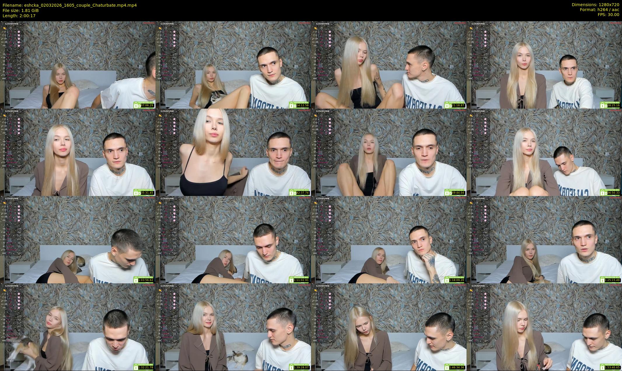 eshcka — 121 minute Chaturbate couple cam show recording, 720p, Mar 2, 2026