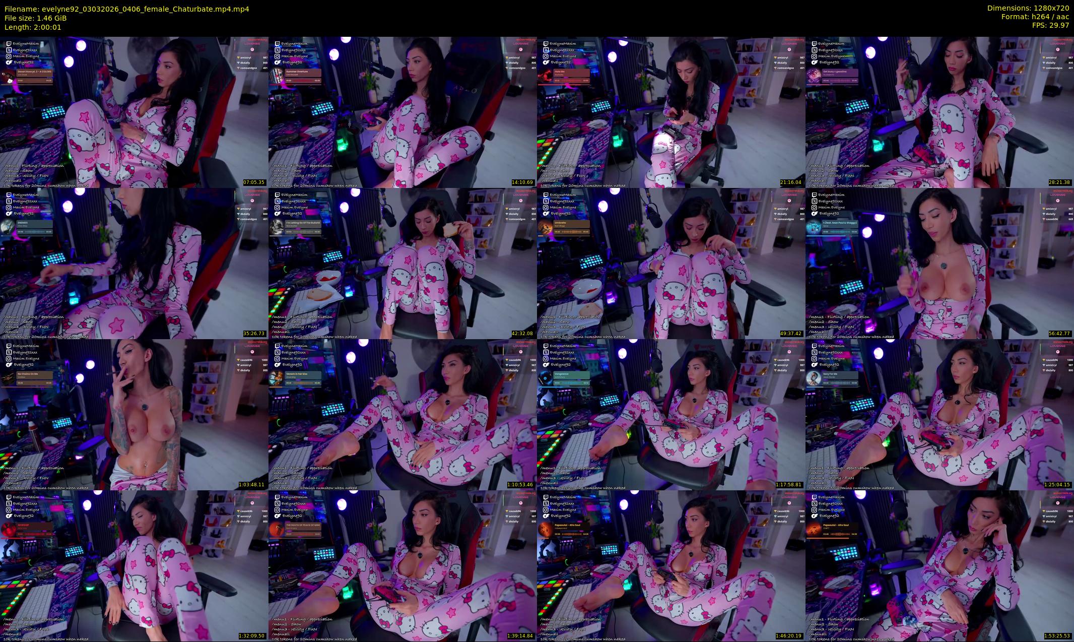evelyne92 — 121 minute Chaturbate female cam show recording, 720p, Mar 3, 2026