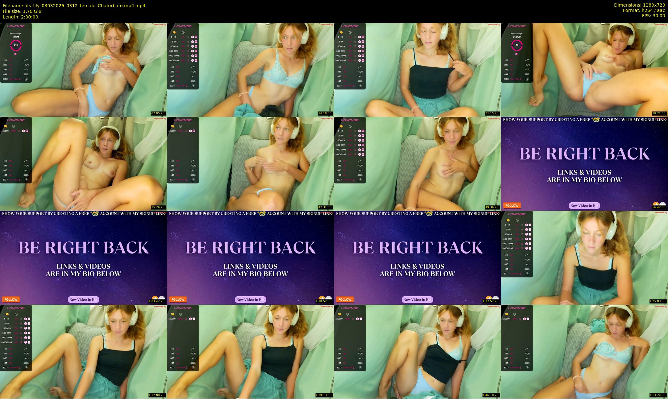 its_lily — 120 minute Chaturbate female cam show recording, 720p, Mar 3, 2026