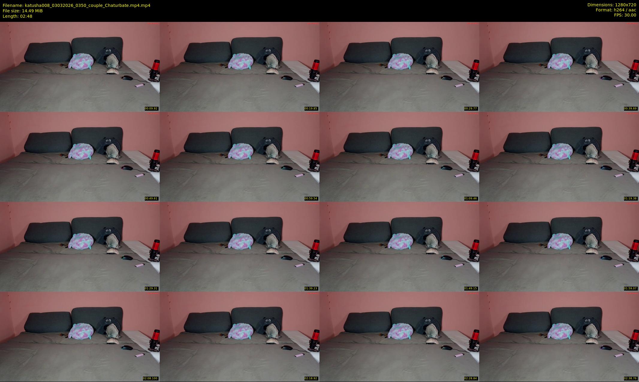 katusha008 — 3 minute Chaturbate couple cam show recording, 720p, Mar 3, 2026