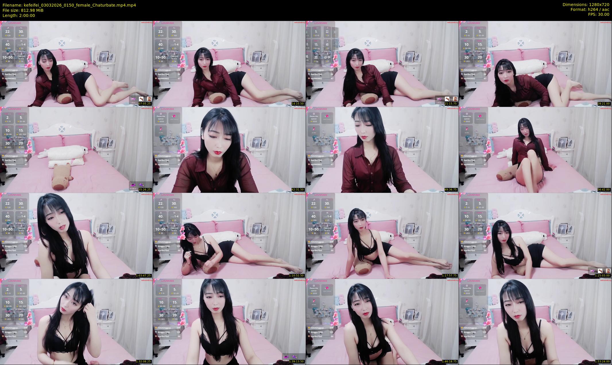 kefeifei — 120 minute Chaturbate female cam show recording, 720p, Mar 3, 2026