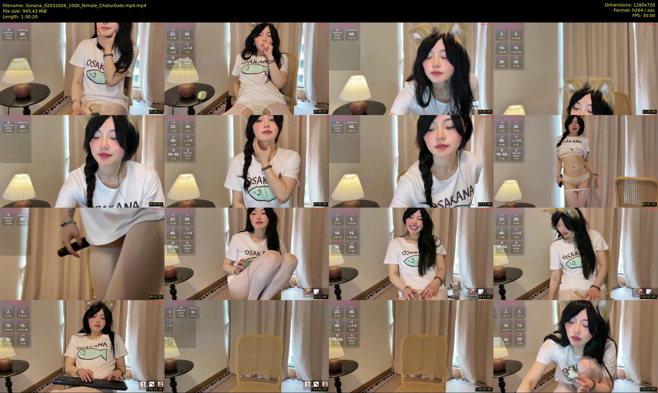 liunana — 91 minute Chaturbate female cam show recording, 720p, Mar 2, 2026