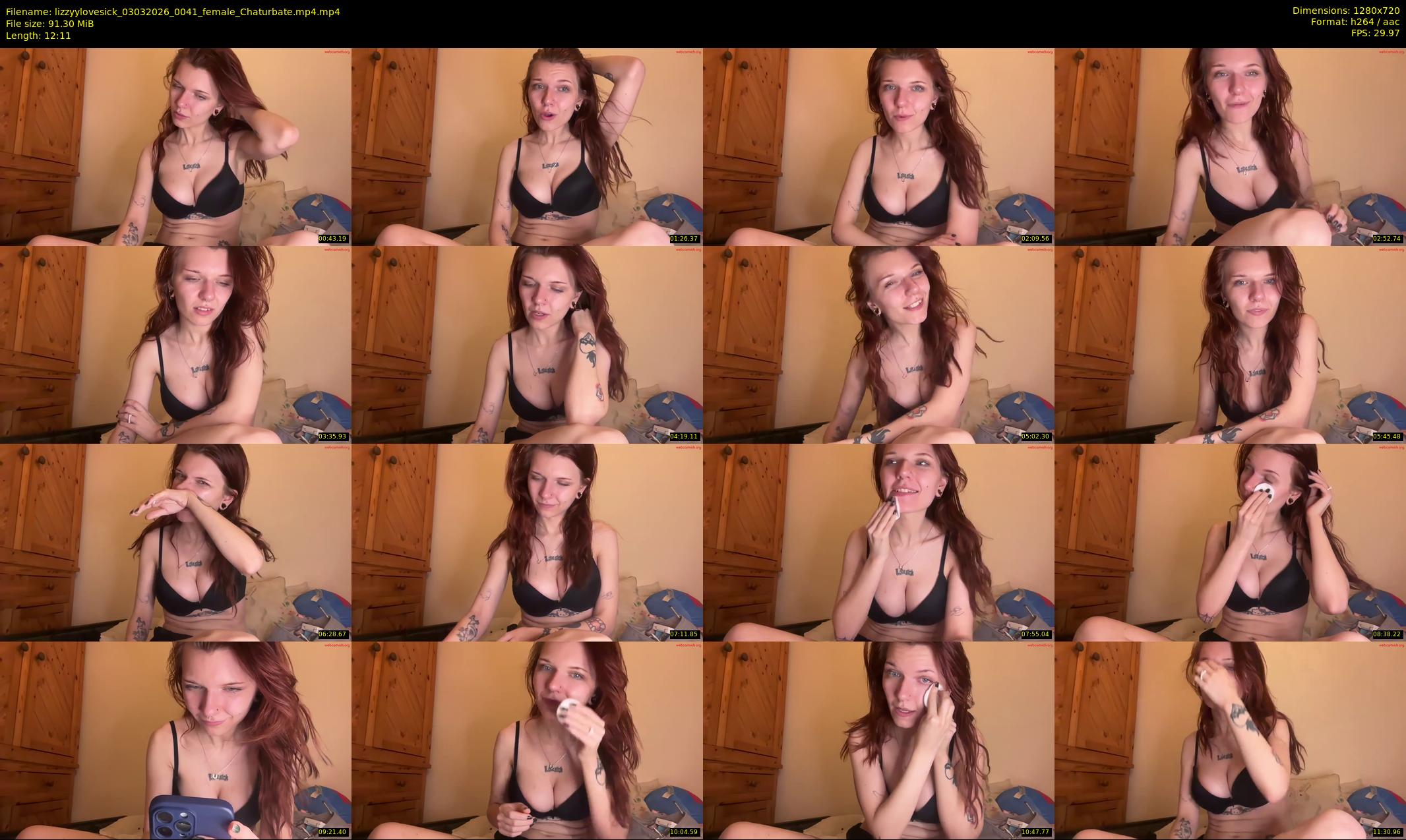 lizzyylovesick — 13 minute Chaturbate female cam show recording, 720p, Mar 3, 2026