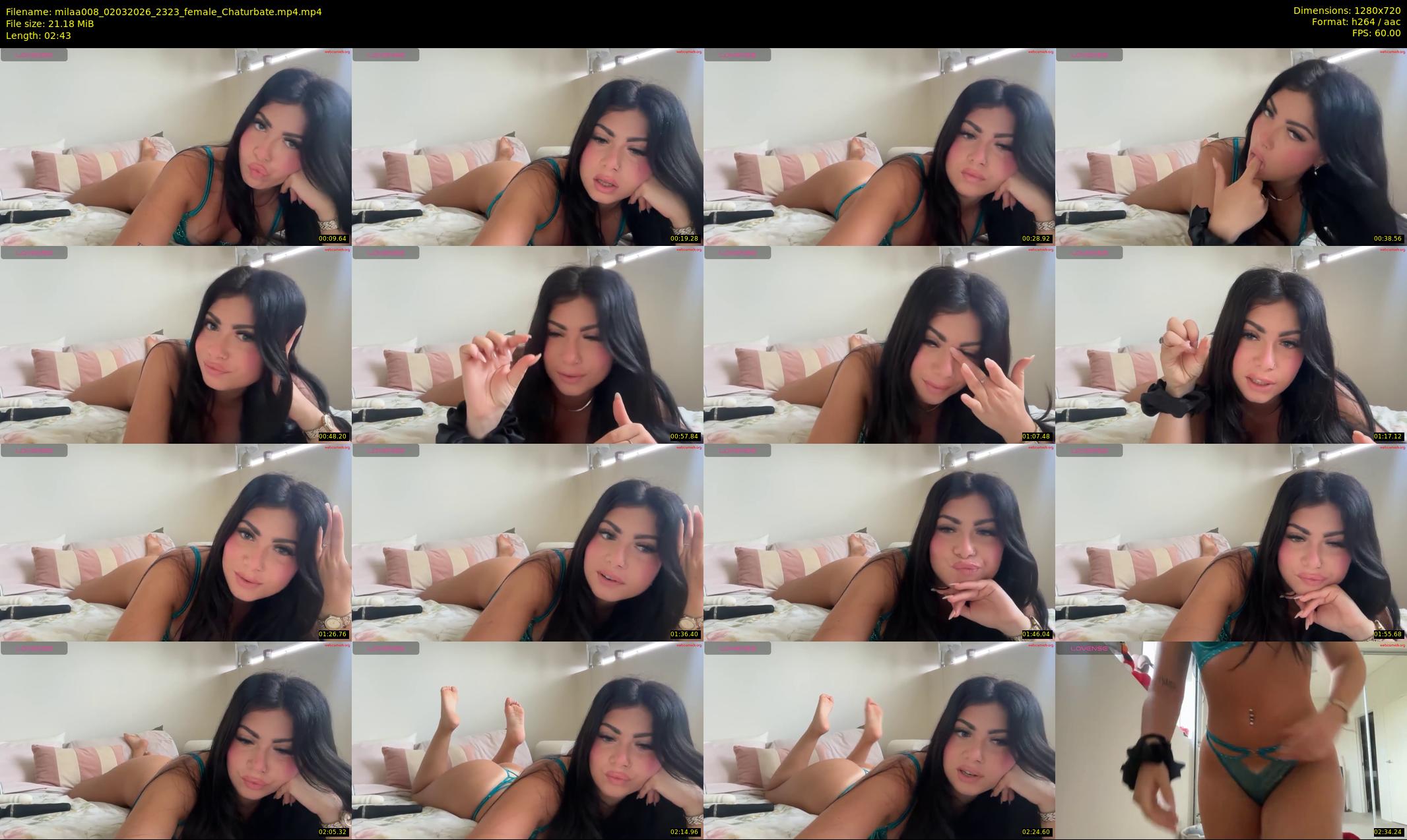 milaa008 — 3 minute Chaturbate female cam show recording, 720p, Mar 2, 2026