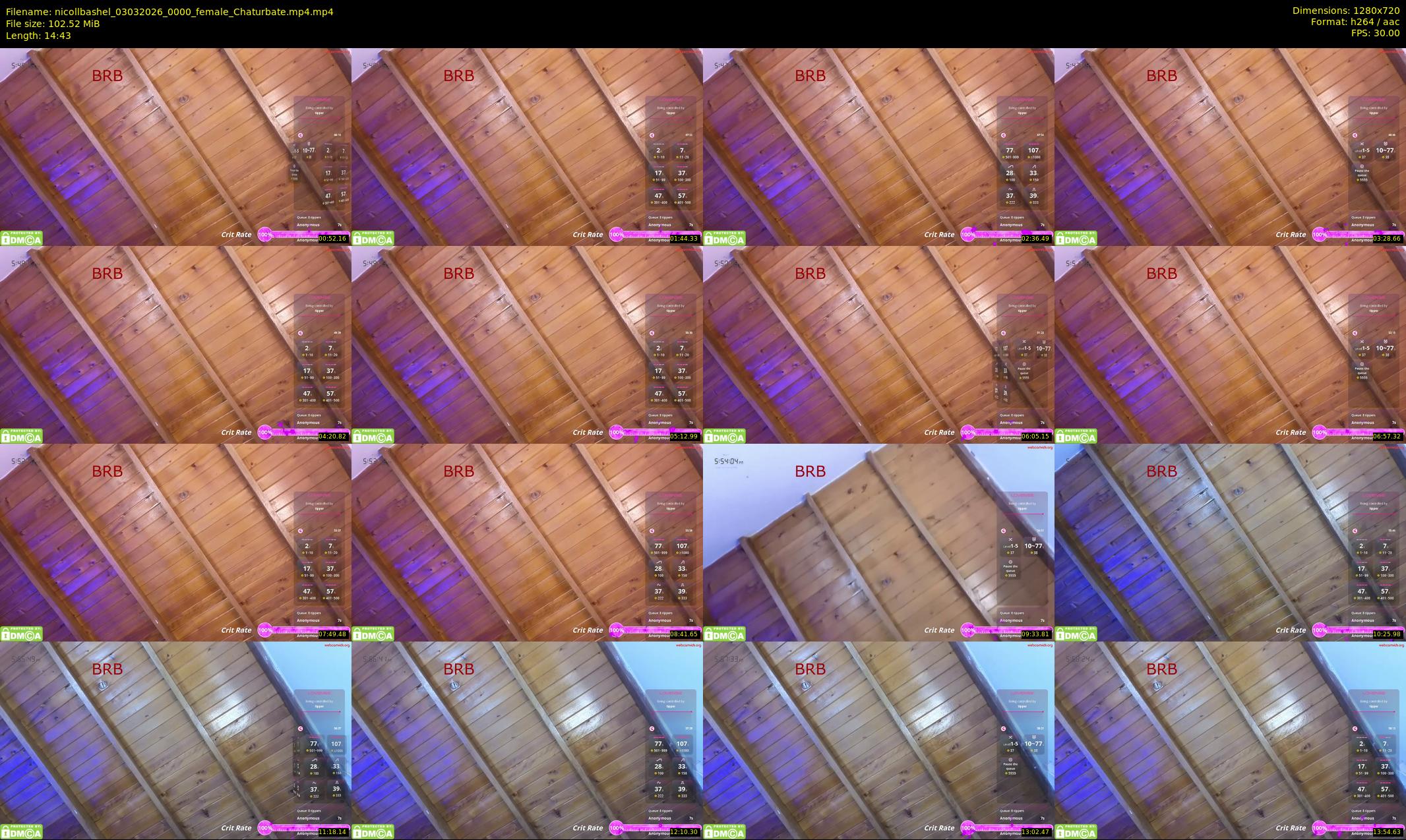 nicollbashel — 15 minute Chaturbate female cam show recording, 720p, Mar 3, 2026
